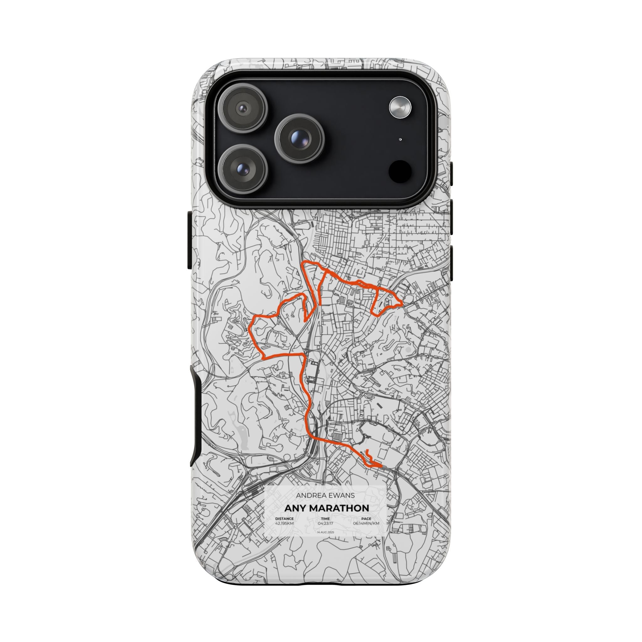 Customized Marathon Route Tough Phone Case