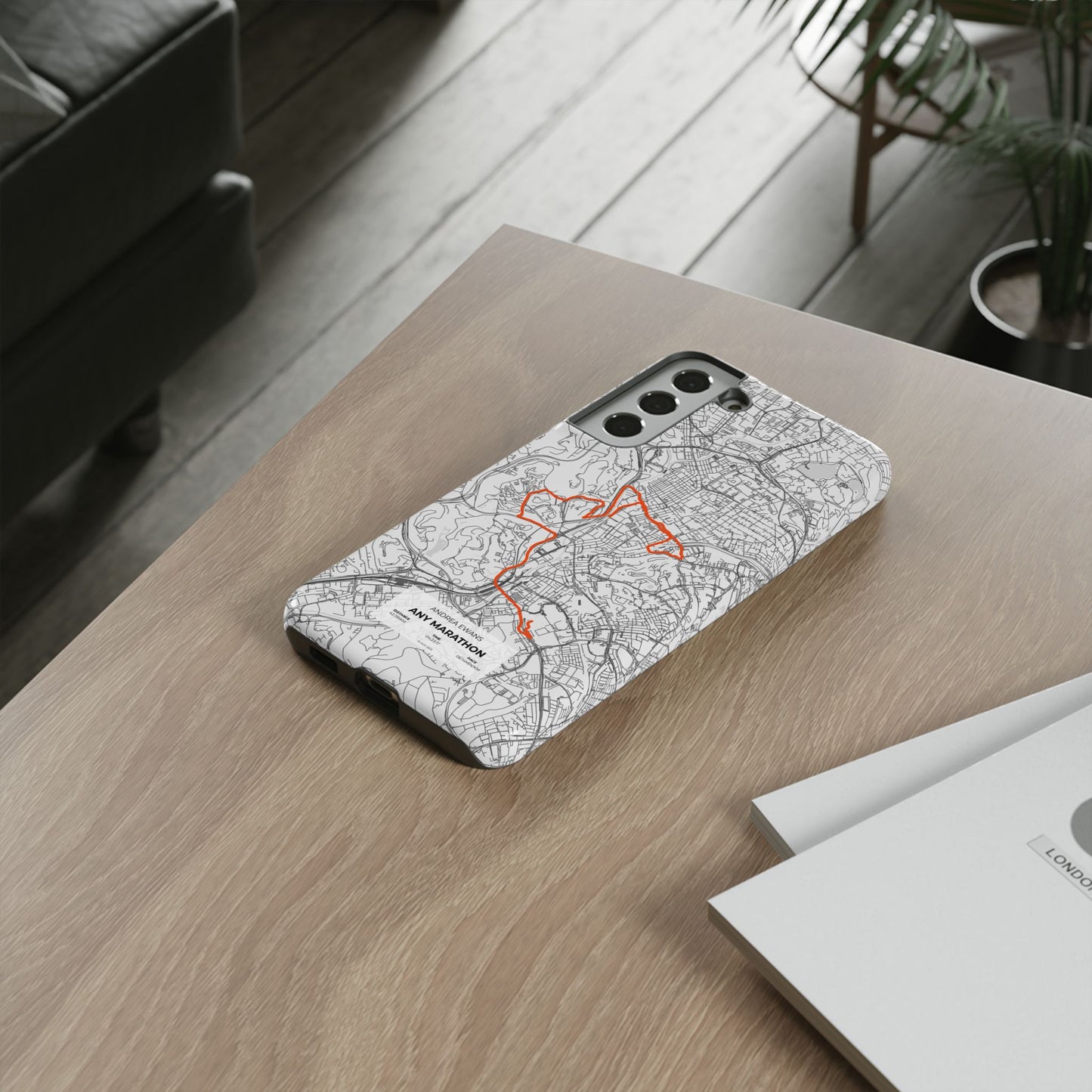 Customized Marathon Route Tough Phone Case