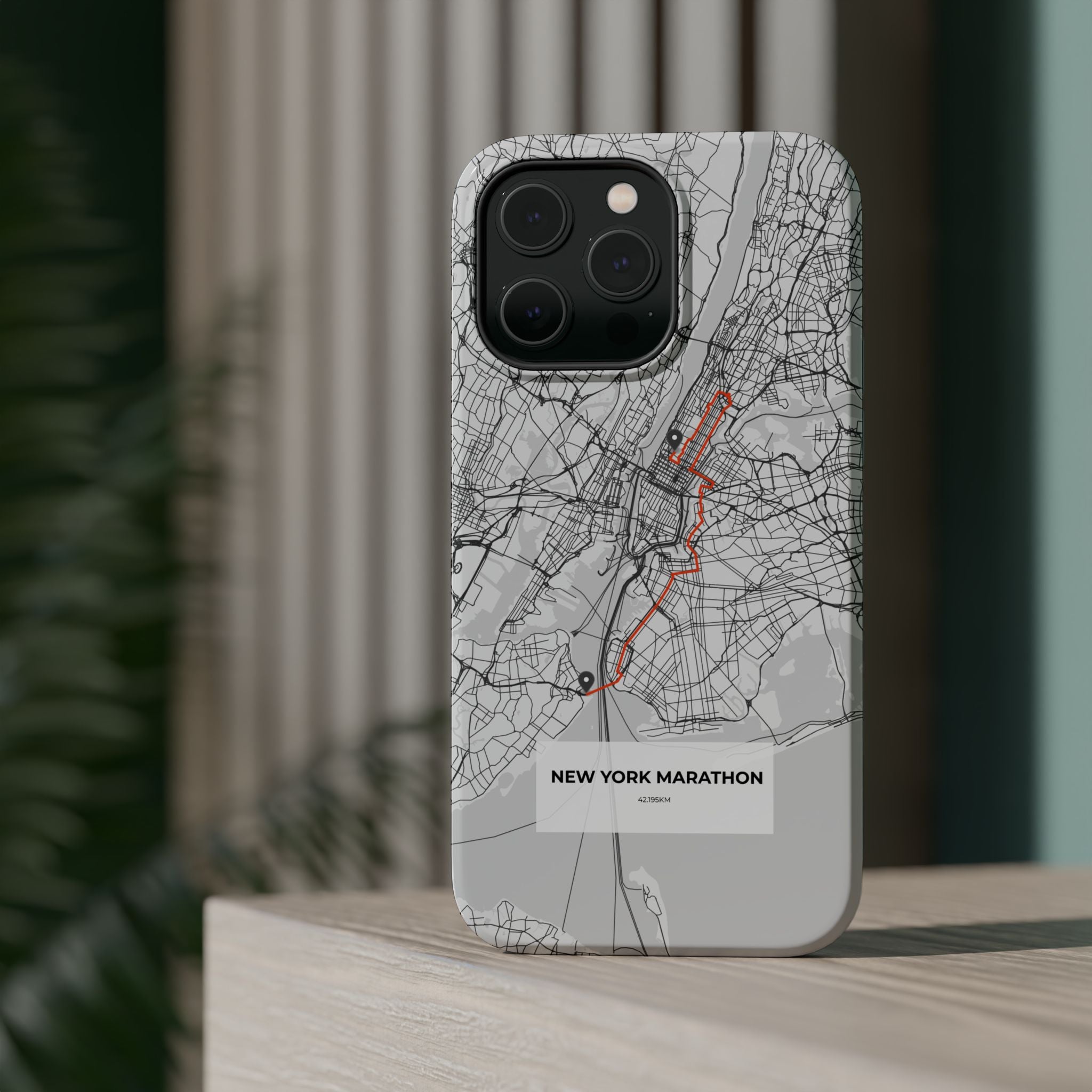 New York Marathon Route Magnetic Impact-Resistant Phone Case