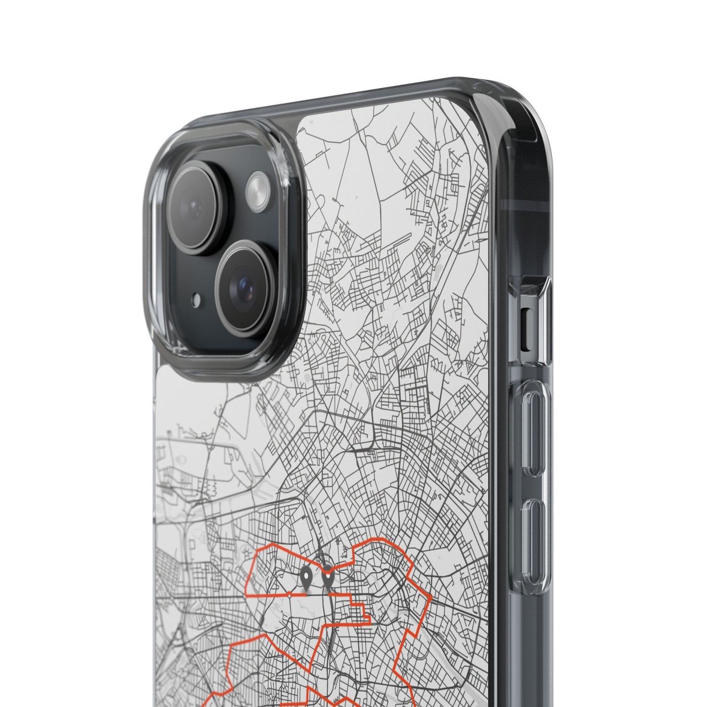 Berlin Marathon Route Clear Impact-Resistant Phone Case