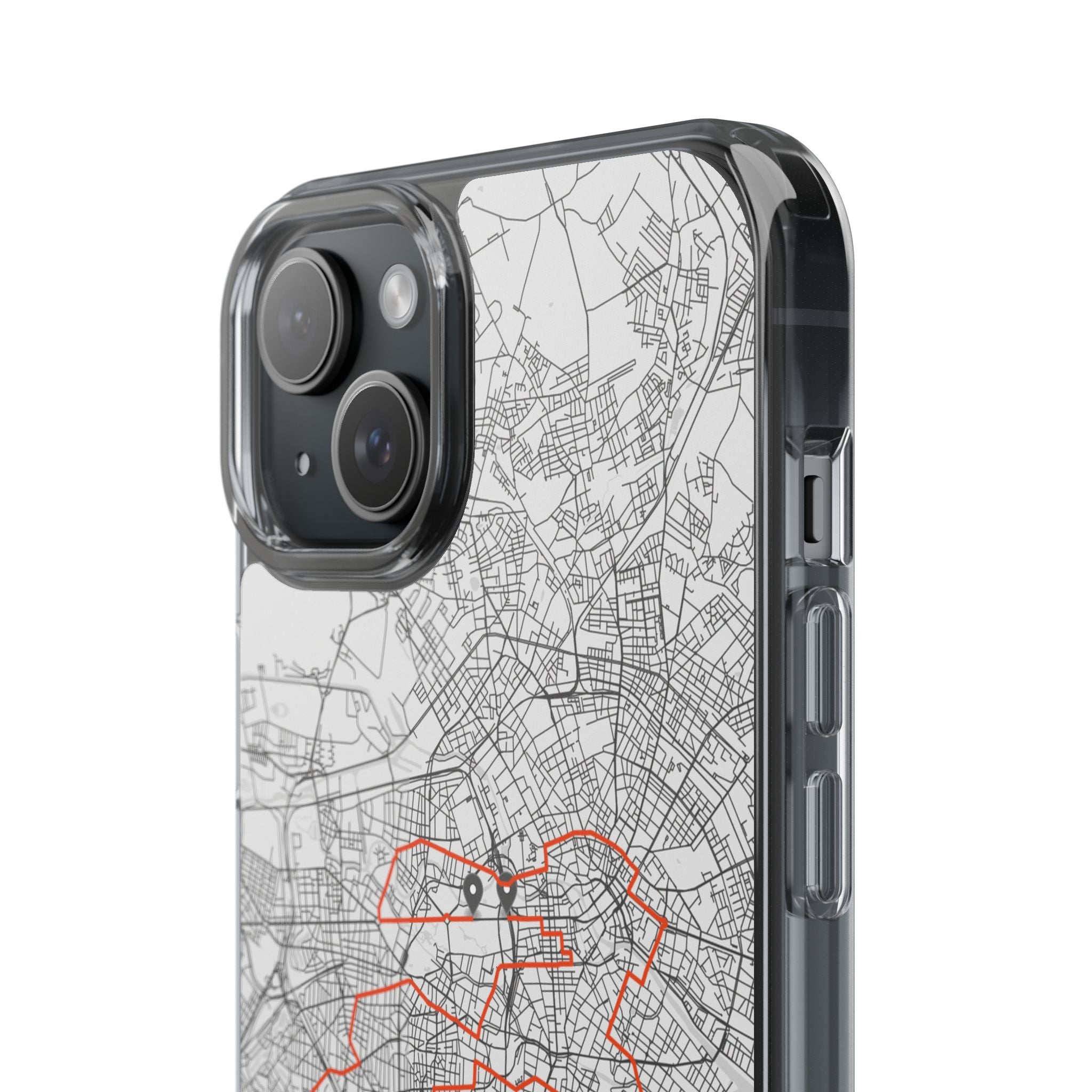 Berlin Marathon Route Clear Impact-Resistant Phone Case