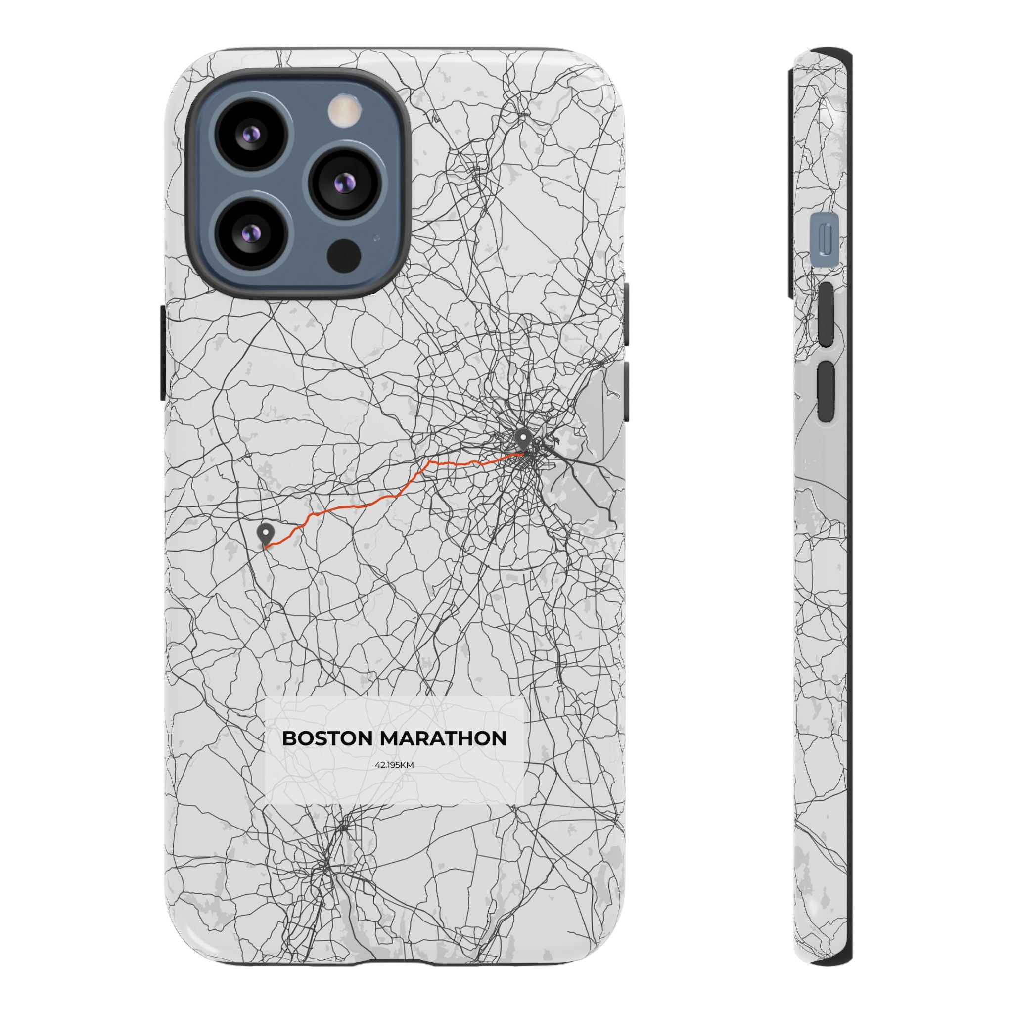 Boston Marathon Route Tough Phone Case