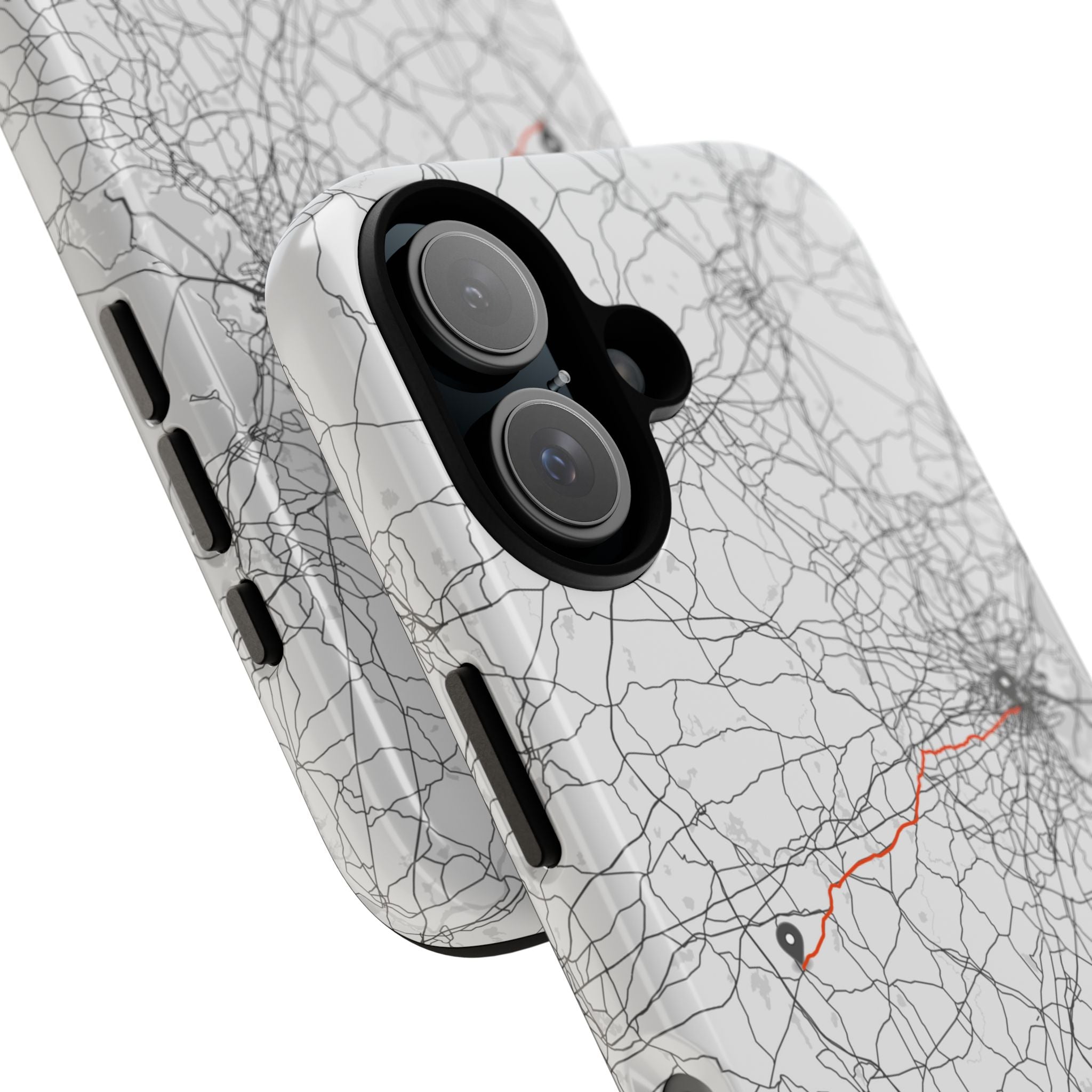 Boston Marathon Route Tough Phone Case