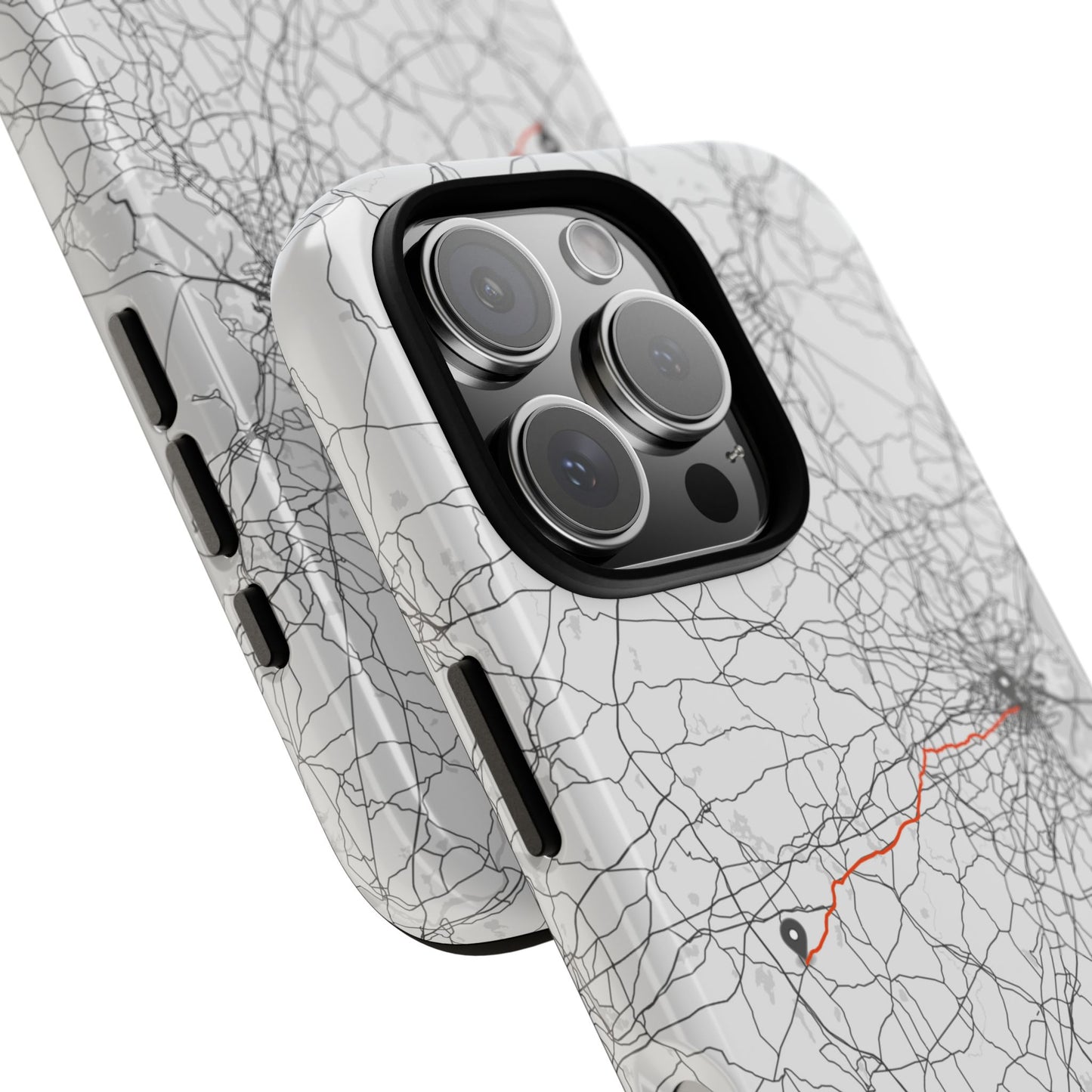 Boston Marathon Route Tough Phone Case