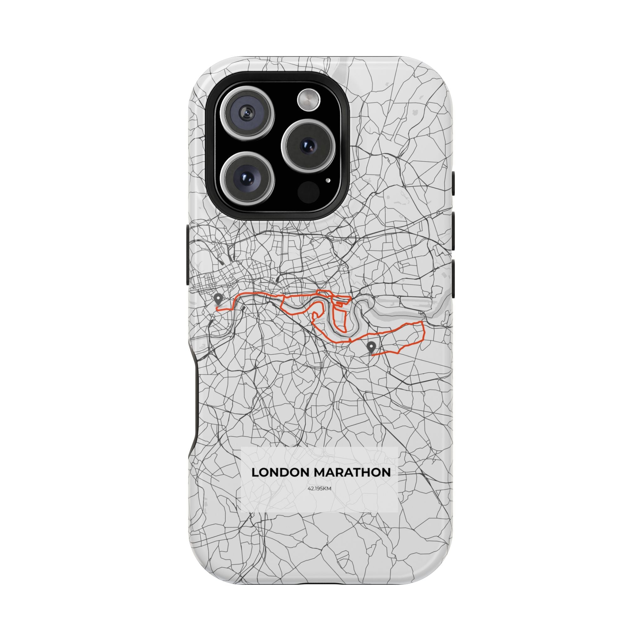 London Marathon Route Magnetic Impact-Resistant Phone Case