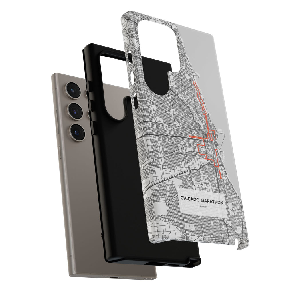 Chicago Marathon Route Tough Phone Case