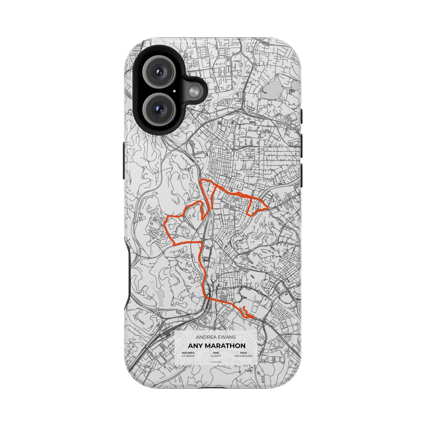 Customized Marathon Route Magnetic Impact-Resistant Phone Case