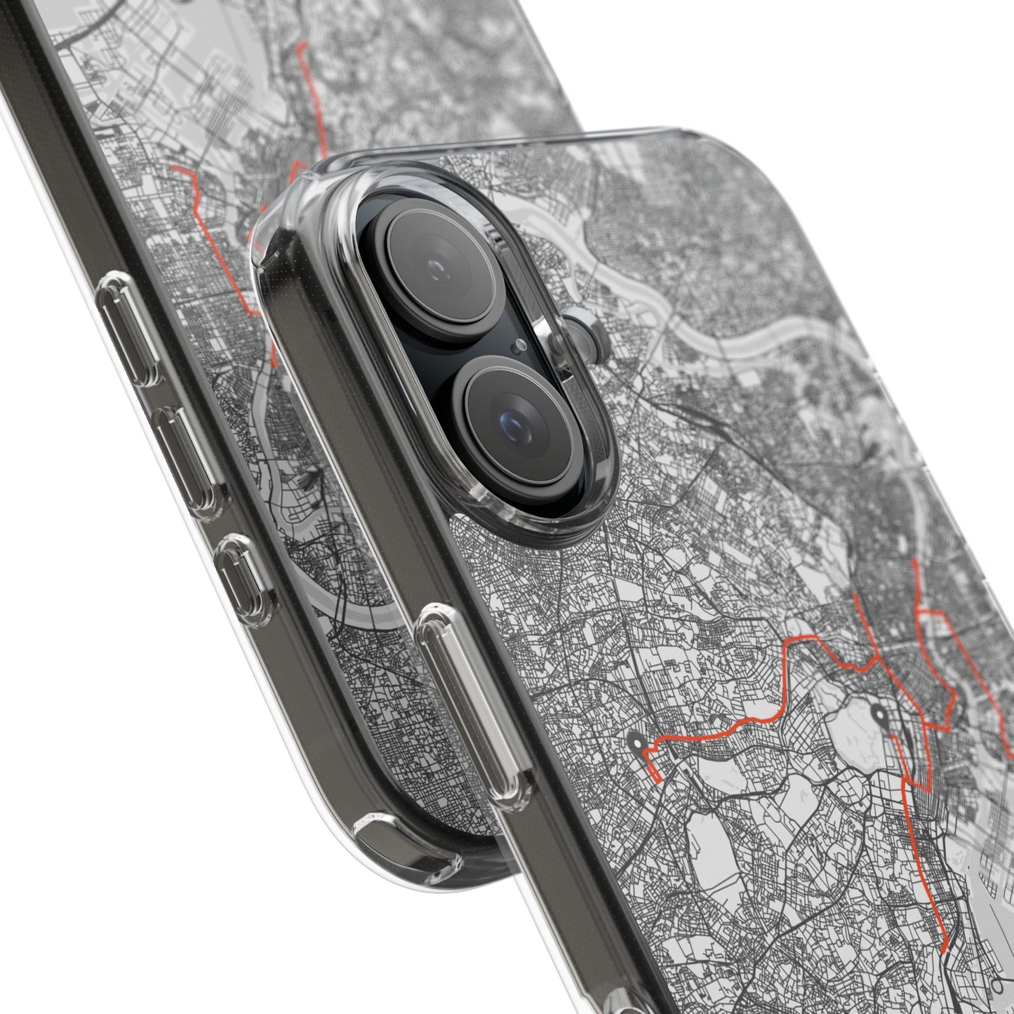 Tokyo Marathon Route Clear Impact-Resistant Phone Case