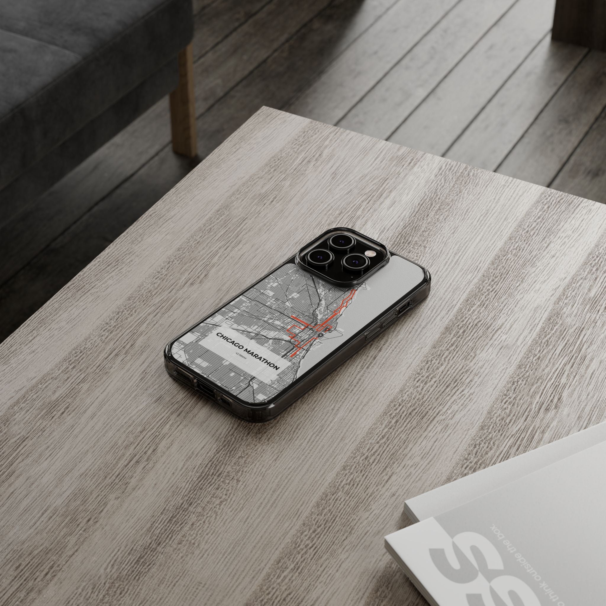 Chicago Marathon Route Clear Impact-Resistant Phone Case