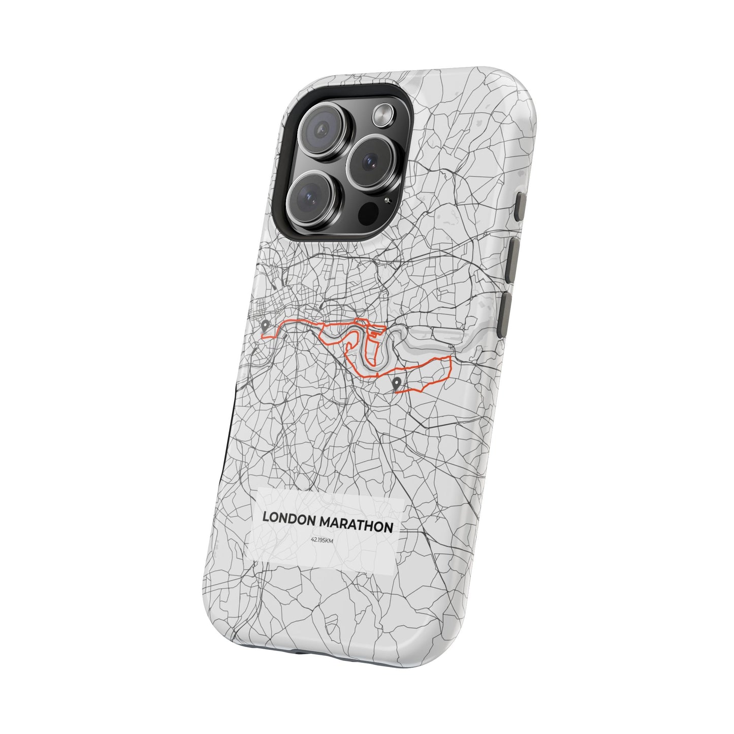 London Marathon Route Magnetic Impact-Resistant Phone Case