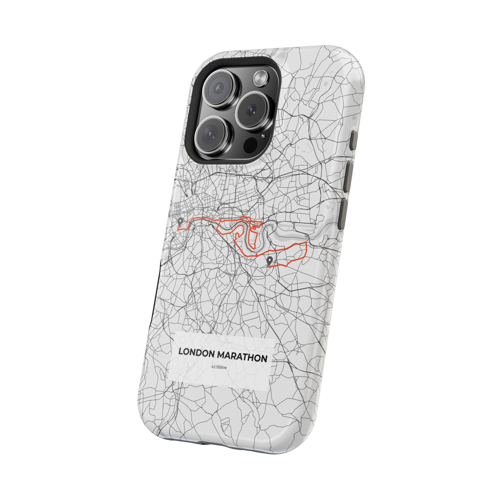 London Marathon Route Magnetic Impact-Resistant Phone Case