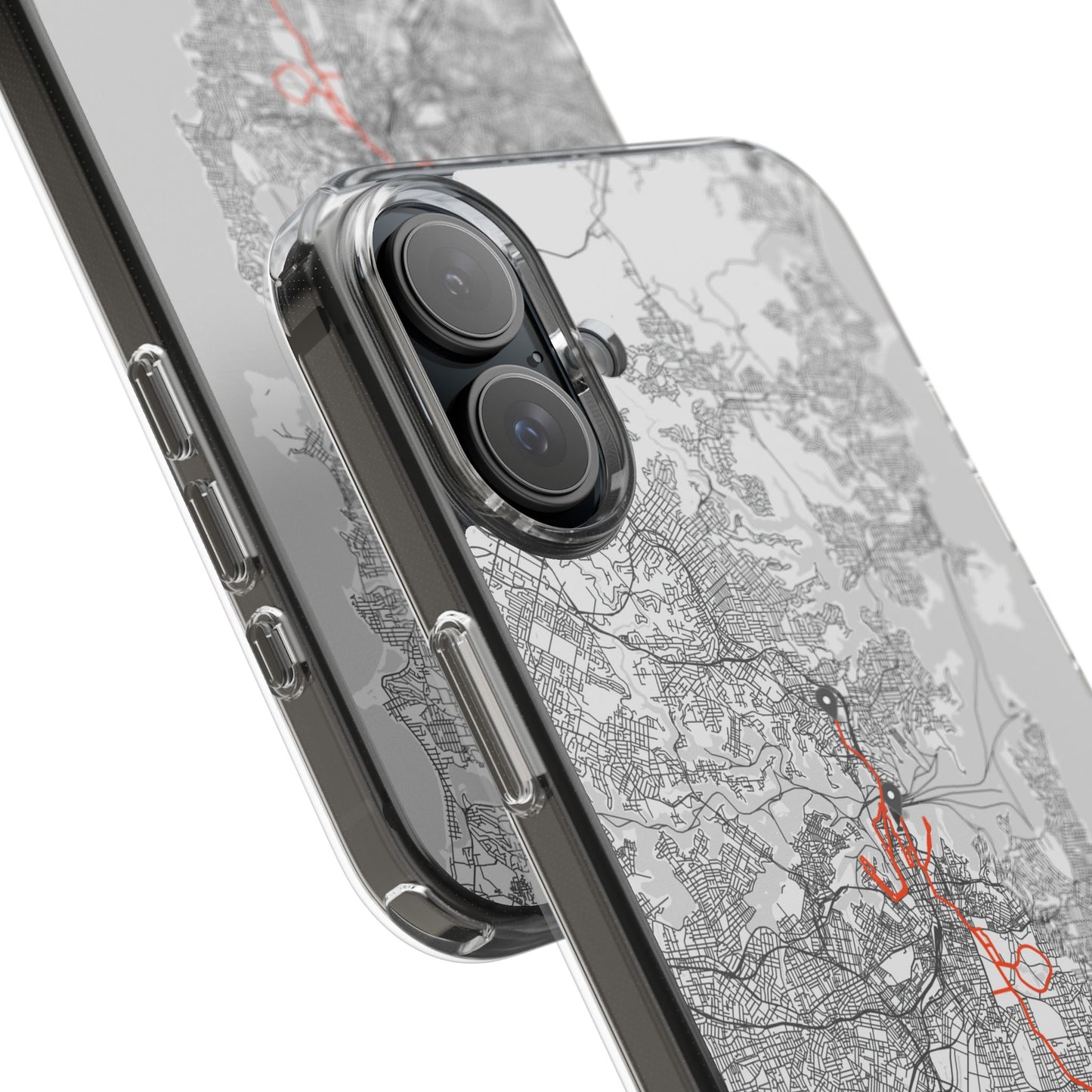 Sydney Marathon Route Clear Impact-Resistant Phone Case
