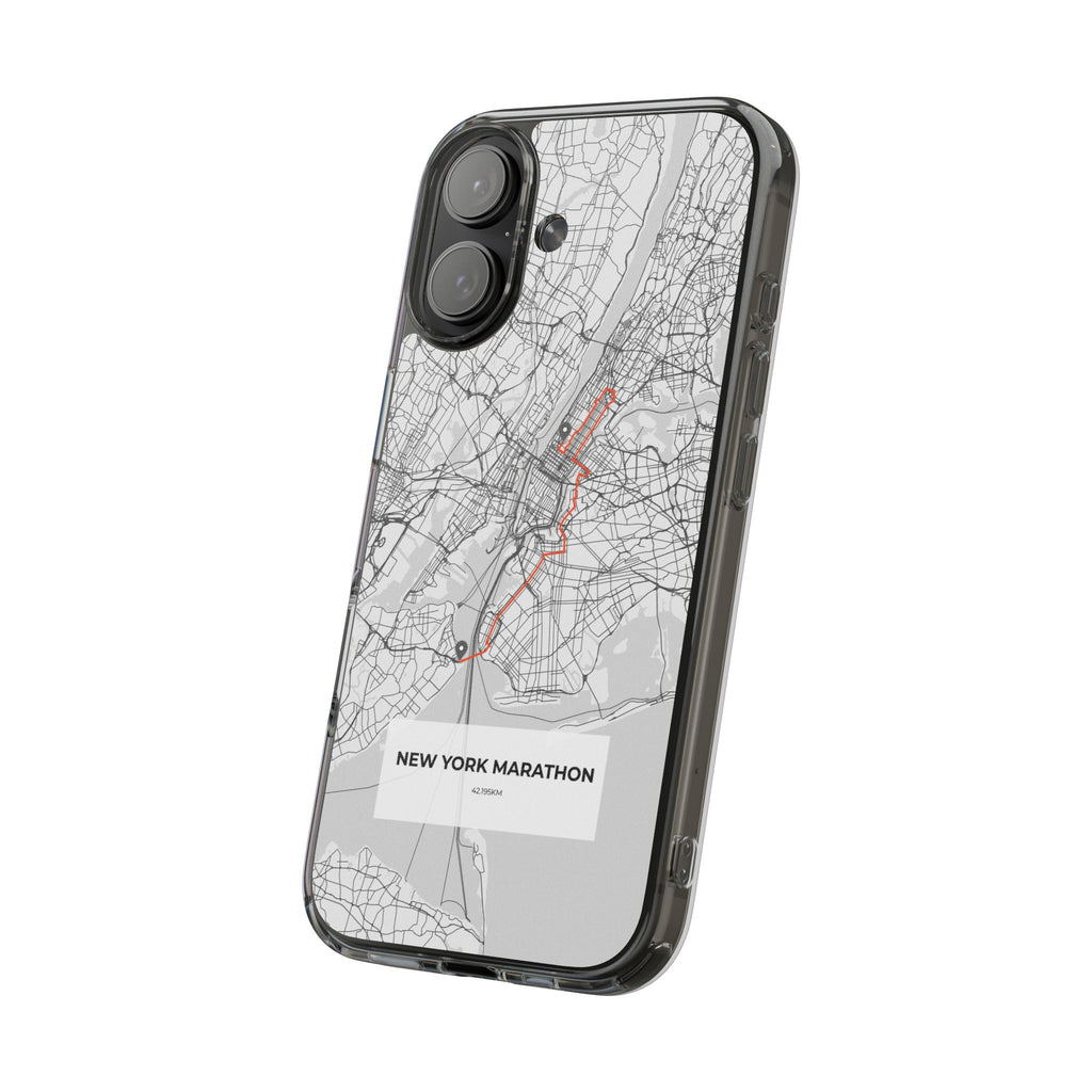 New York Marathon Route Clear Impact-Resistant Phone Case