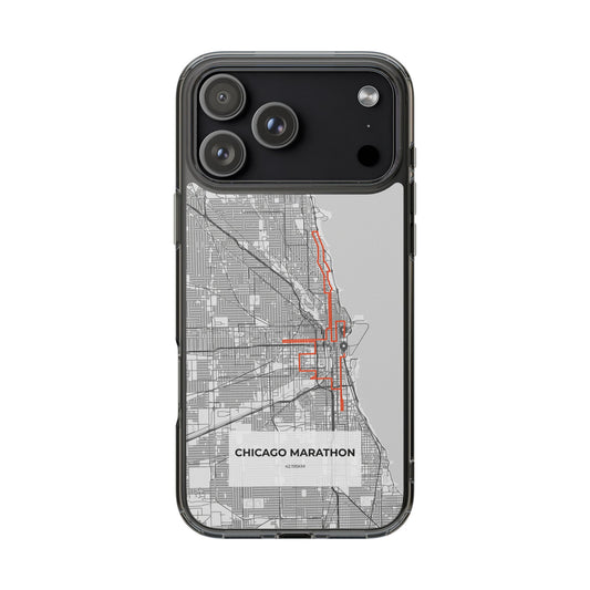 Chicago Marathon Route Clear Impact-Resistant Phone Case