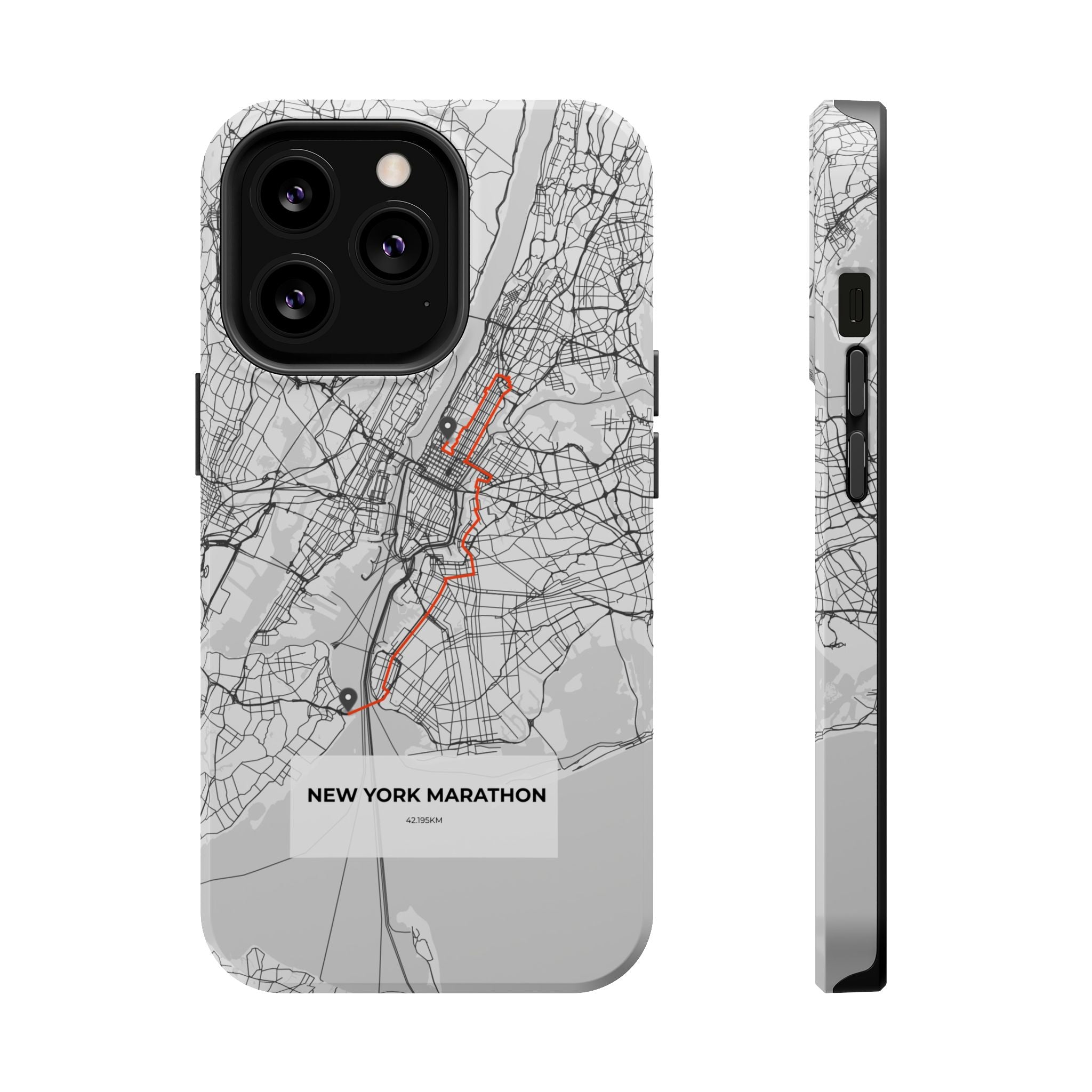 New York Marathon Route Magnetic Impact-Resistant Phone Case
