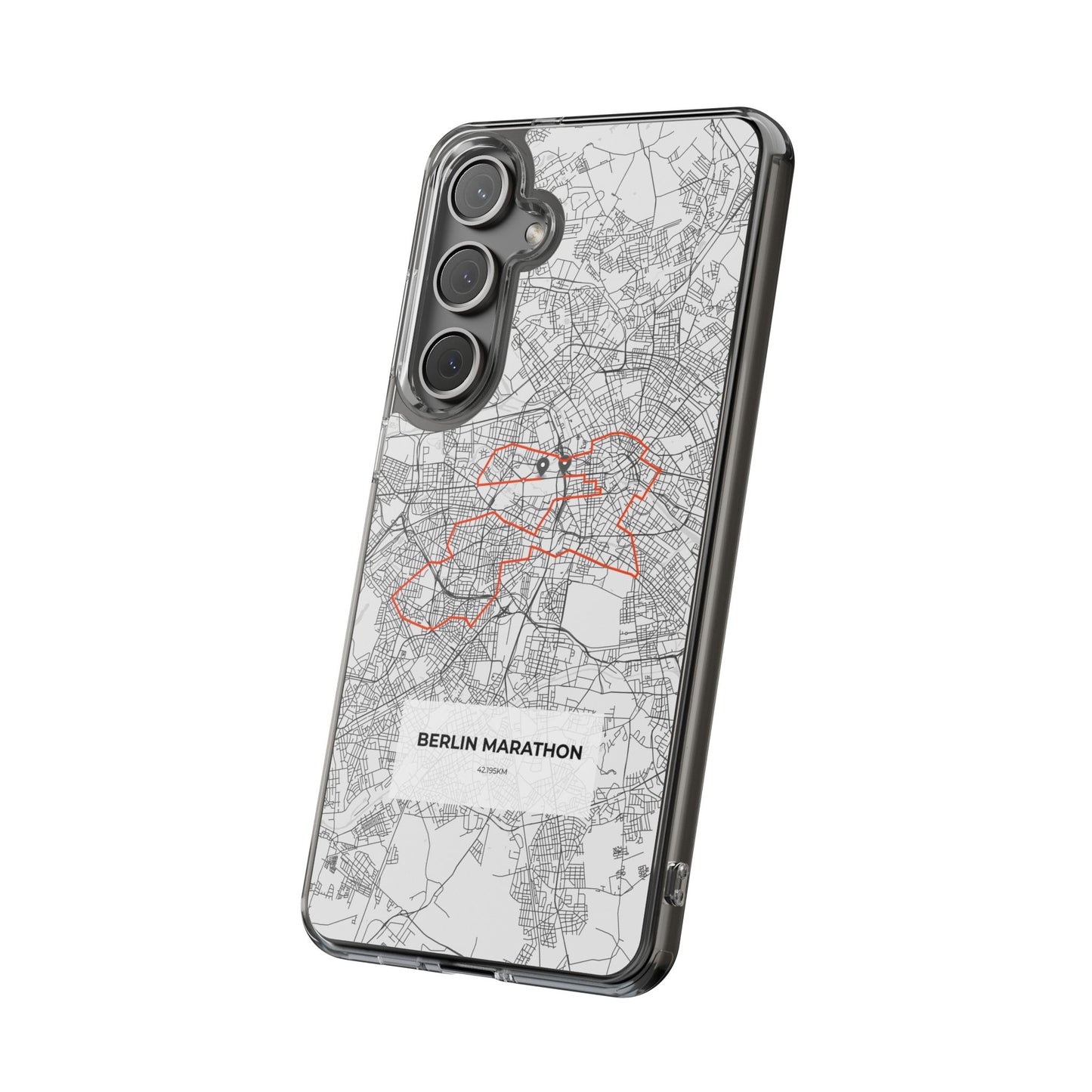 Berlin Marathon Route Clear Impact-Resistant Phone Case
