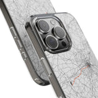 Boston Marathon Route Clear Impact-Resistant Phone Case