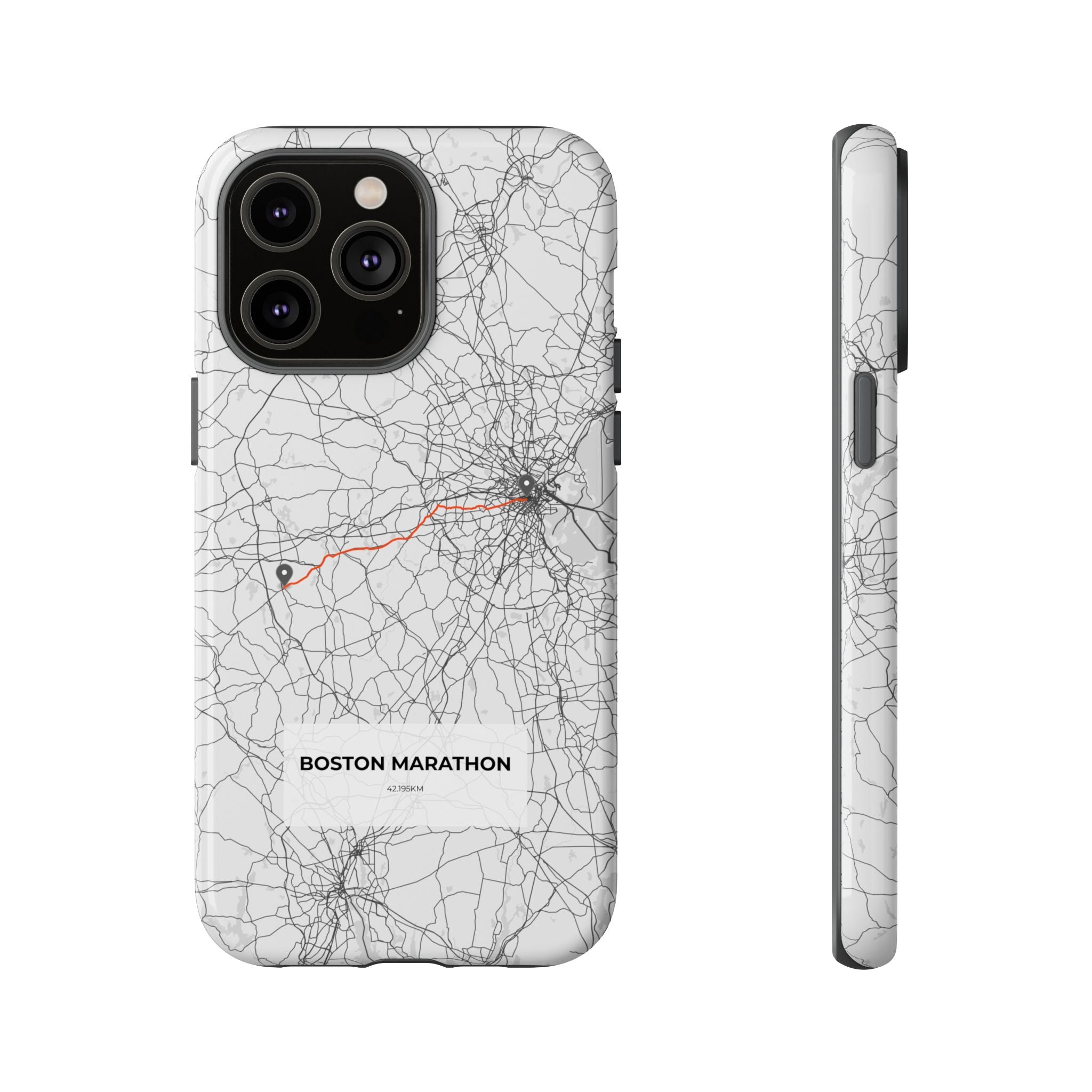 Boston Marathon Route Tough Phone Case