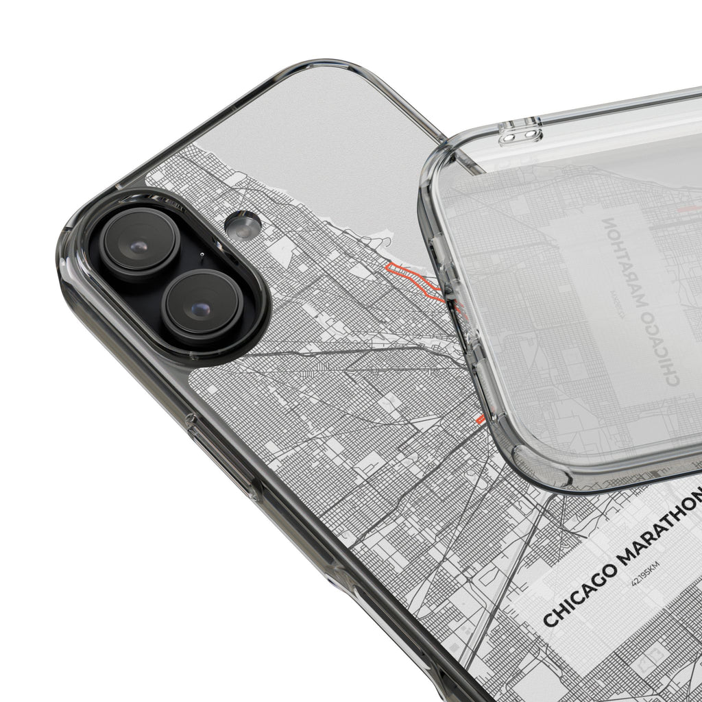 Chicago Marathon Route Clear Impact-Resistant Phone Case