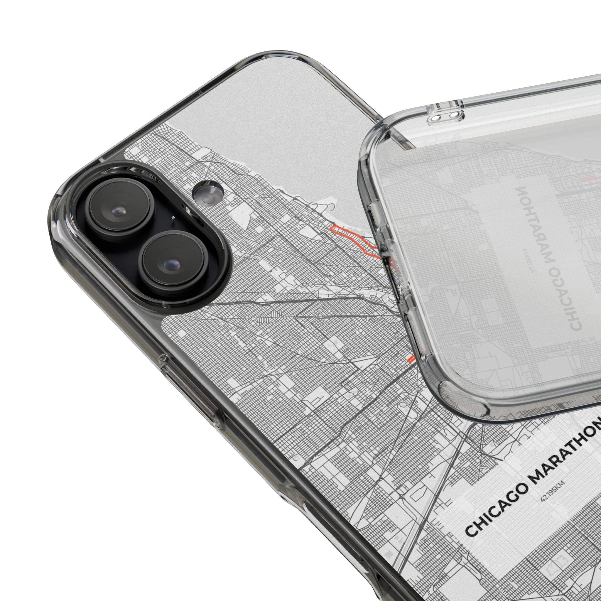 Chicago Marathon Route Clear Impact-Resistant Phone Case