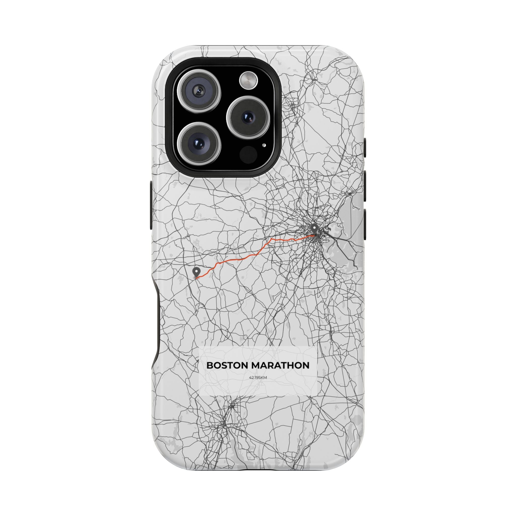 Boston Marathon Route Magnetic Impact-Resistant Phone Case
