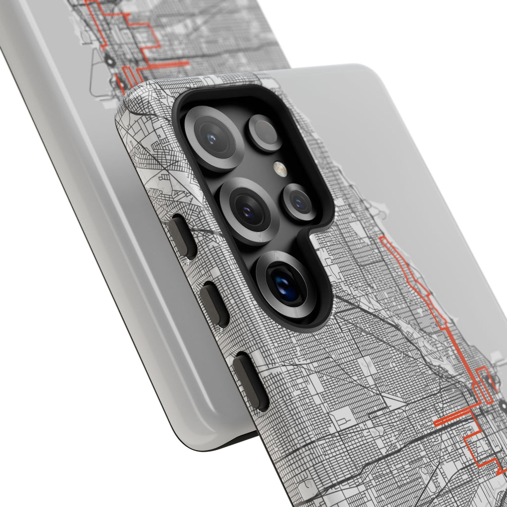 Chicago Marathon Route Tough Phone Case