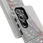Chicago Marathon Route Tough Phone Case