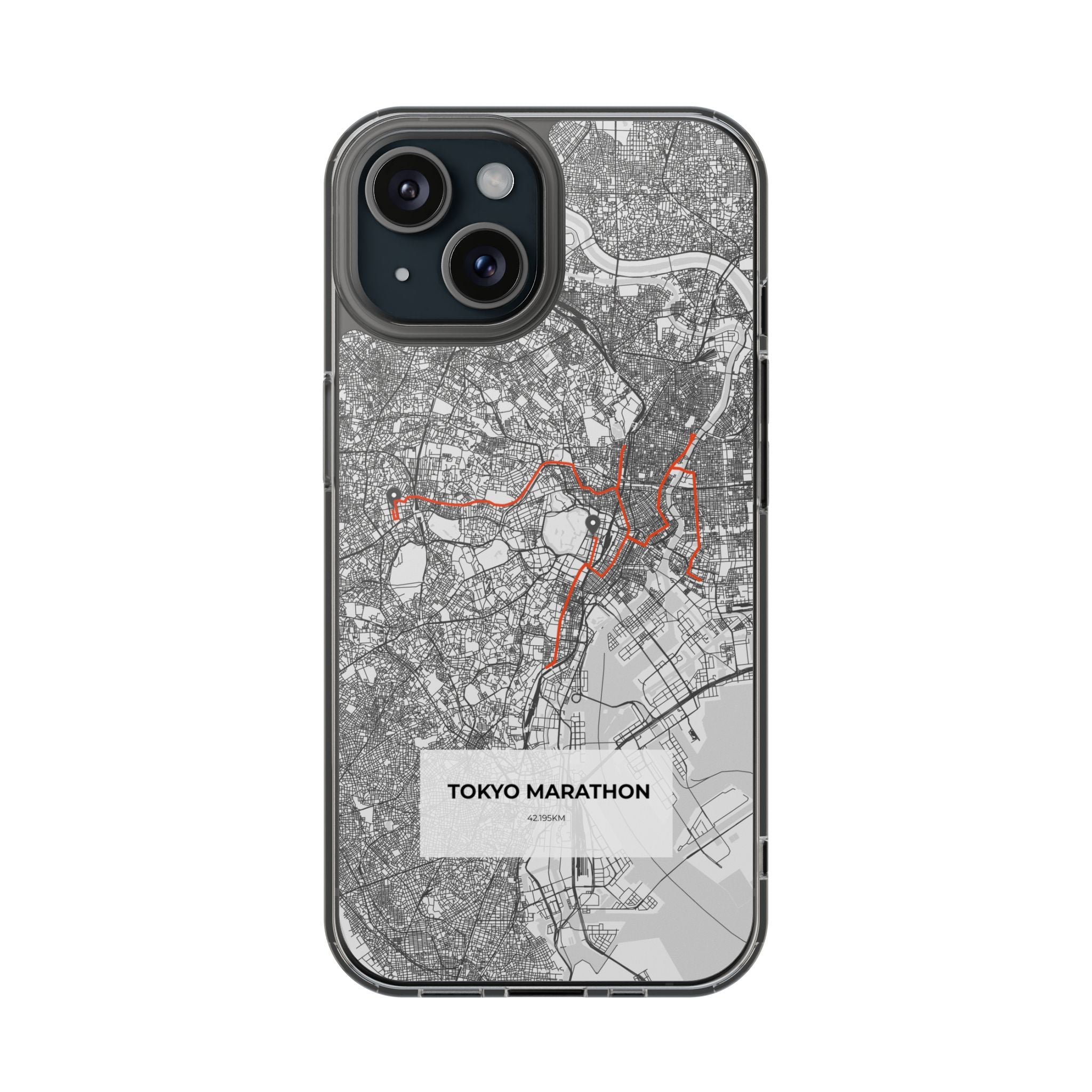 Tokyo Marathon Route Magnetic Clear Impact-Resistant Phone Case