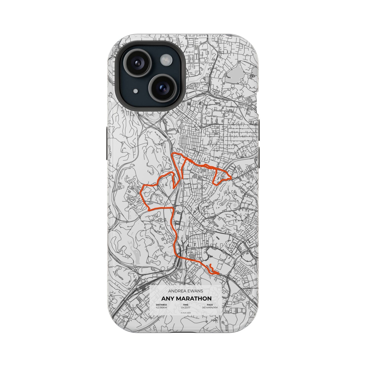 Customized Marathon Route Magnetic Impact-Resistant Phone Case