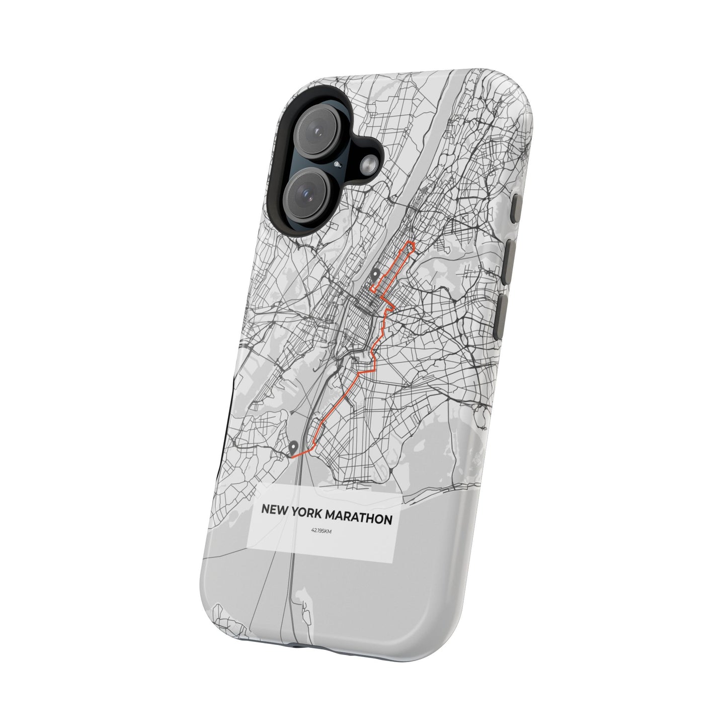 New York Marathon Route Magnetic Impact-Resistant Phone Case