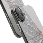 Chicago Marathon Route Clear Impact-Resistant Phone Case
