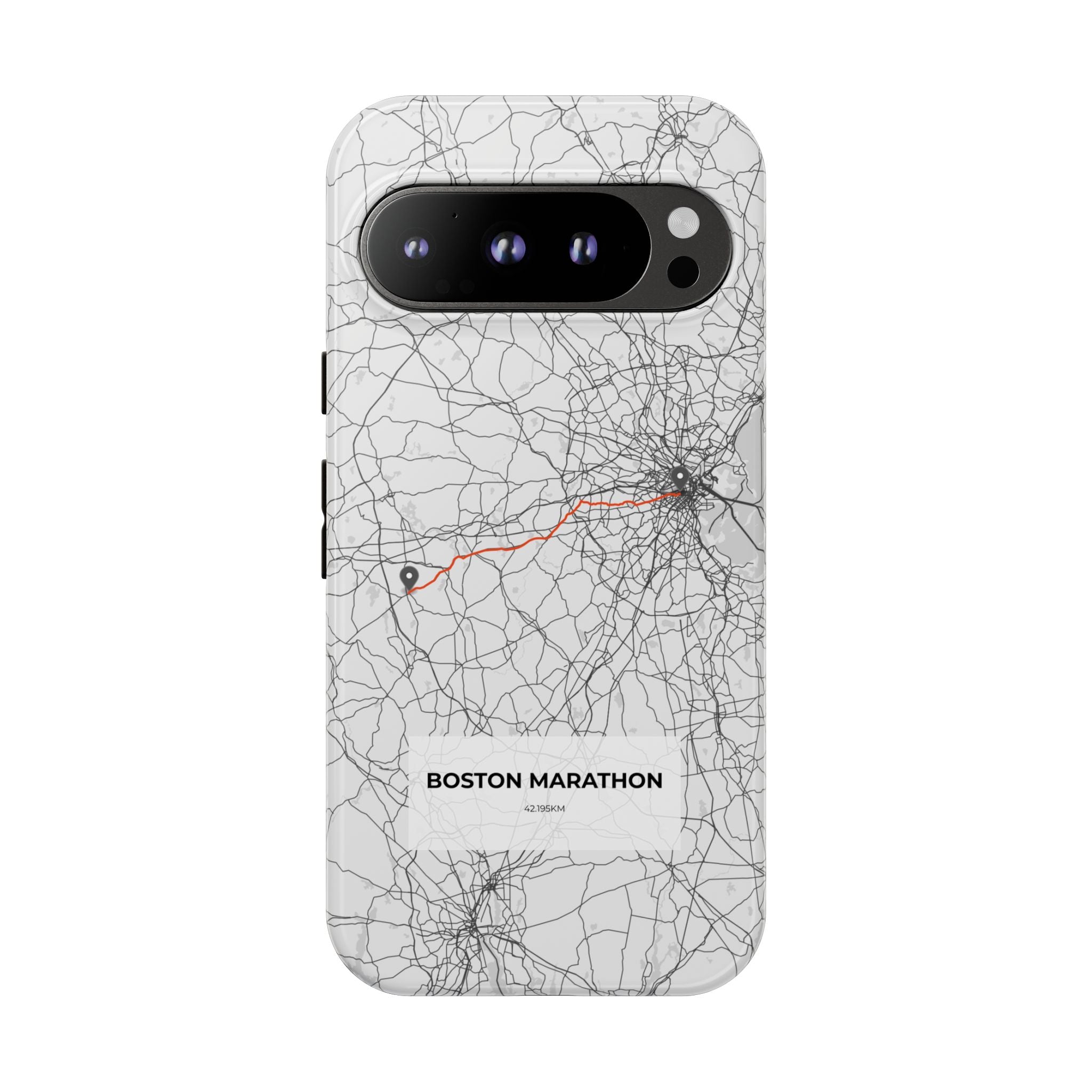 Boston Marathon Route Tough Phone Case