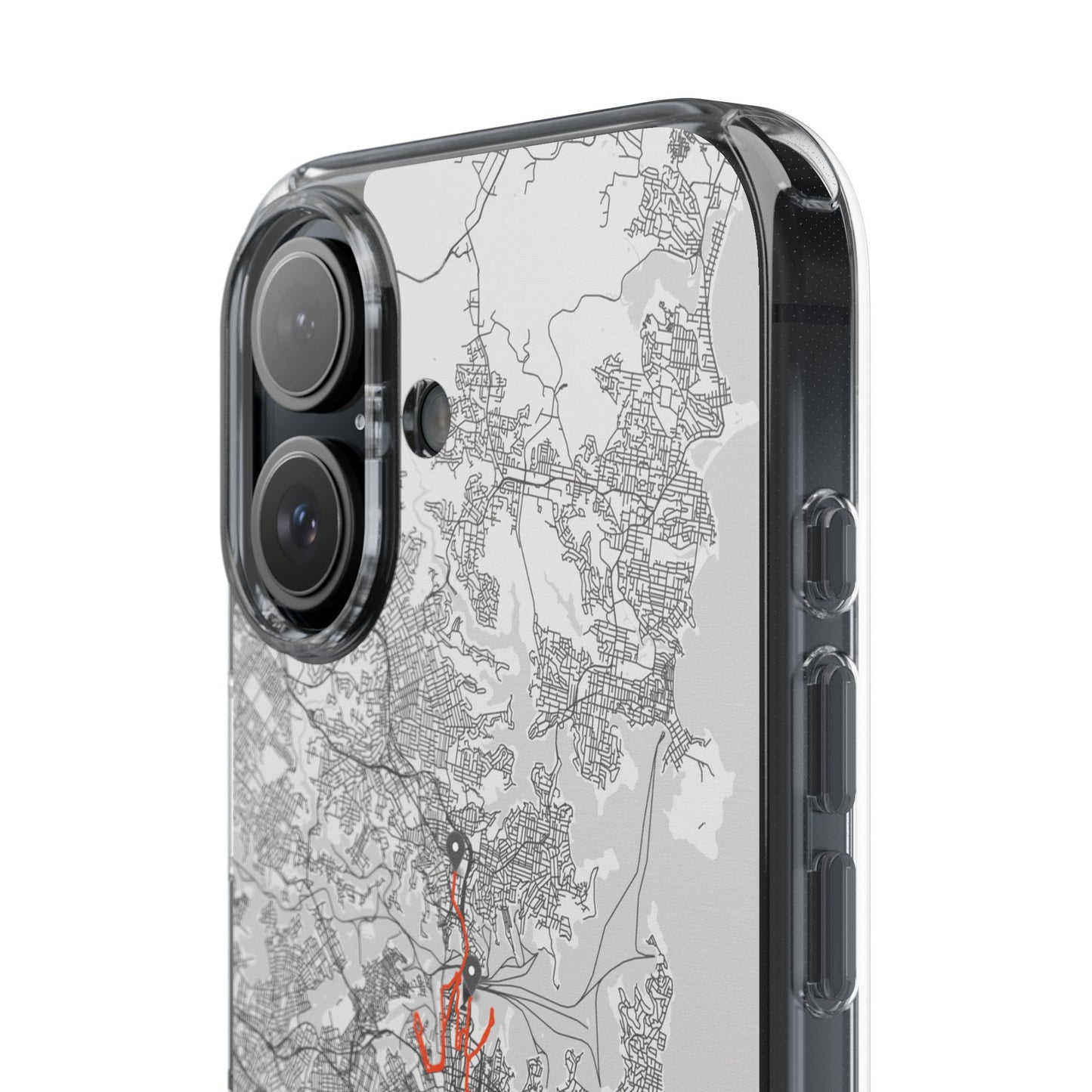 Sydney Marathon Route Clear Impact-Resistant Phone Case