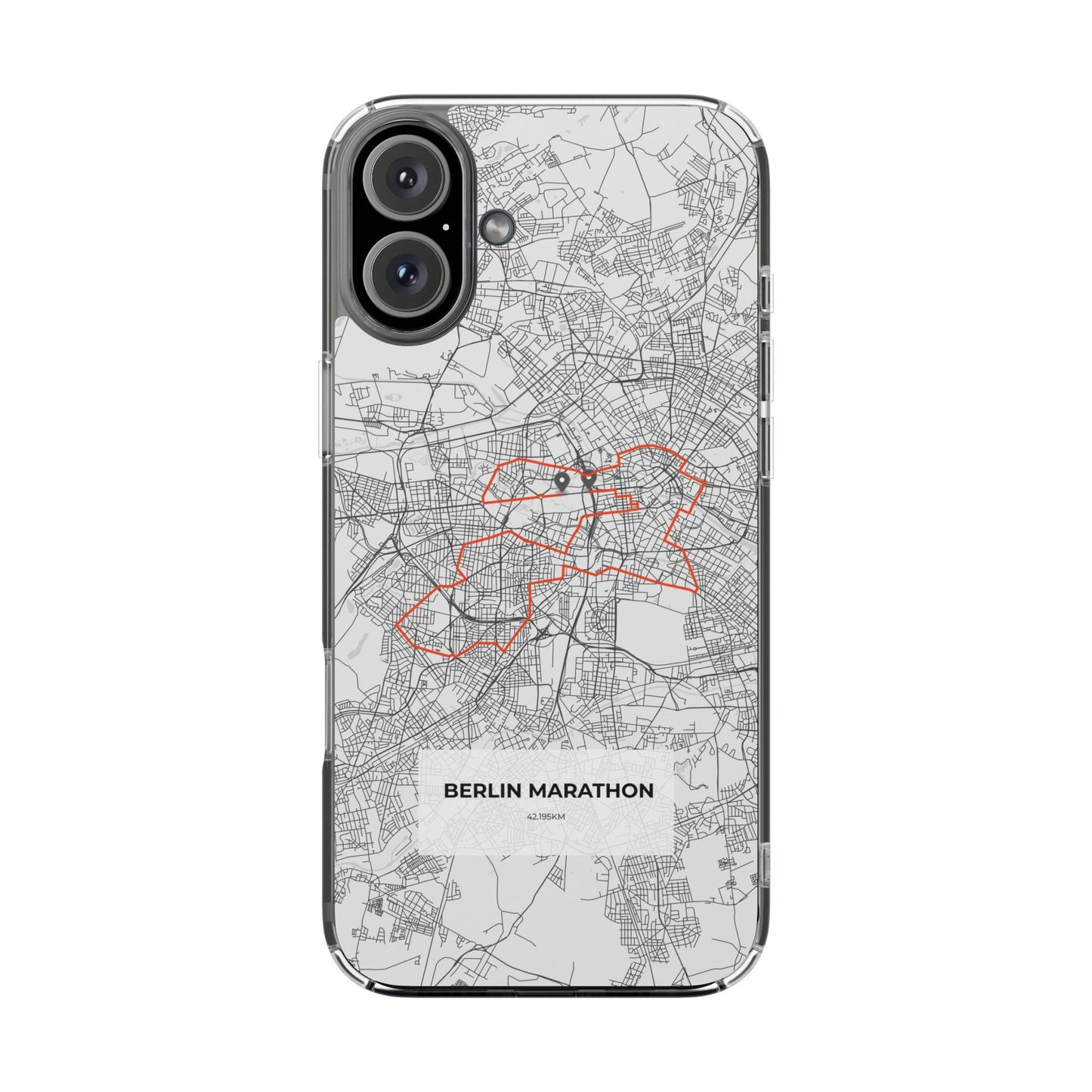 Berlin Marathon Route Magnetic Clear Impact-Resistant Phone Case