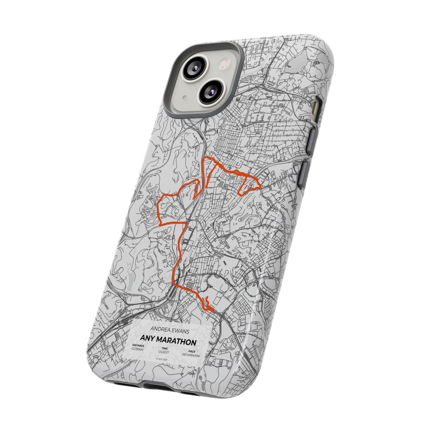 Customized Marathon Route Tough Phone Case