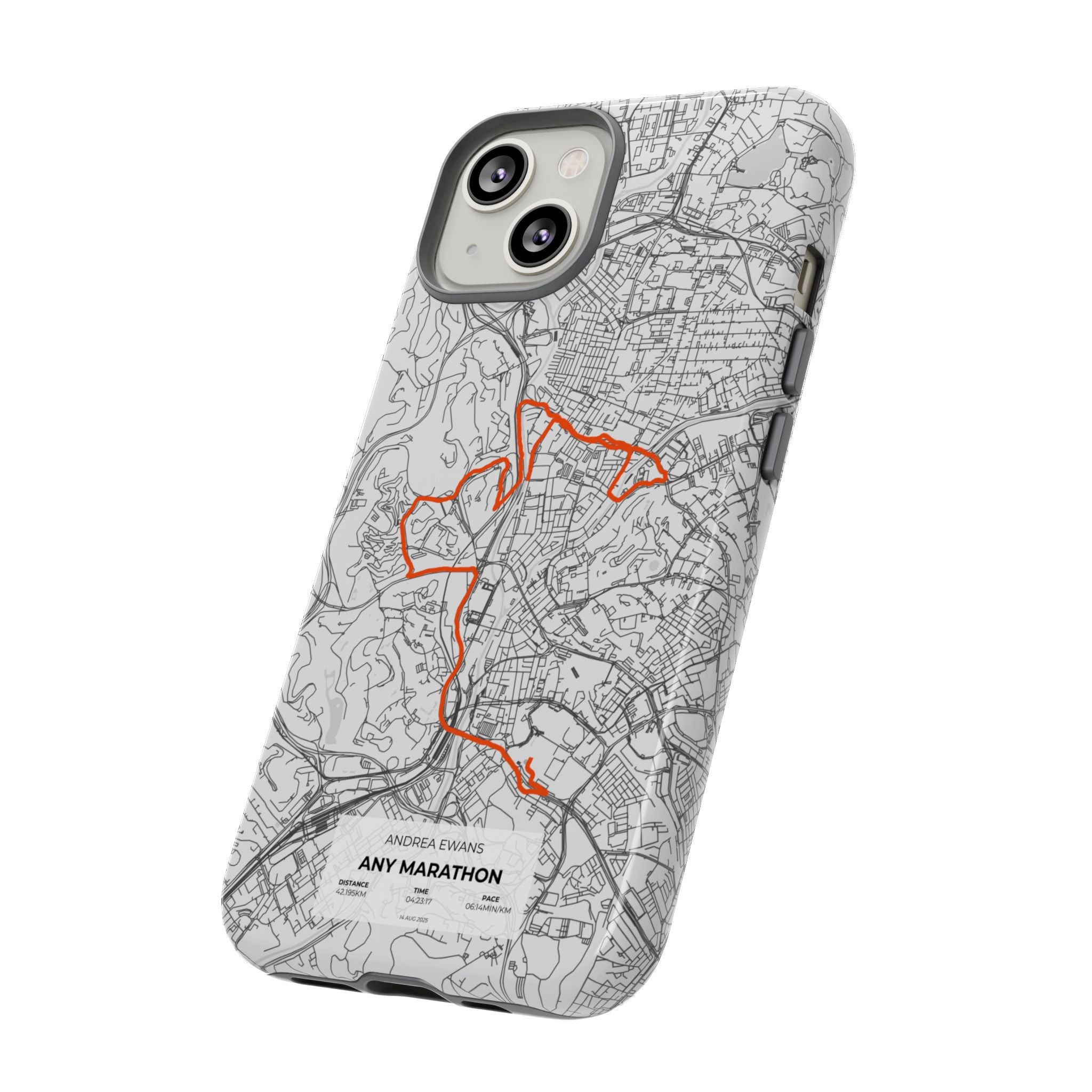 Customized Marathon Route Tough Phone Case