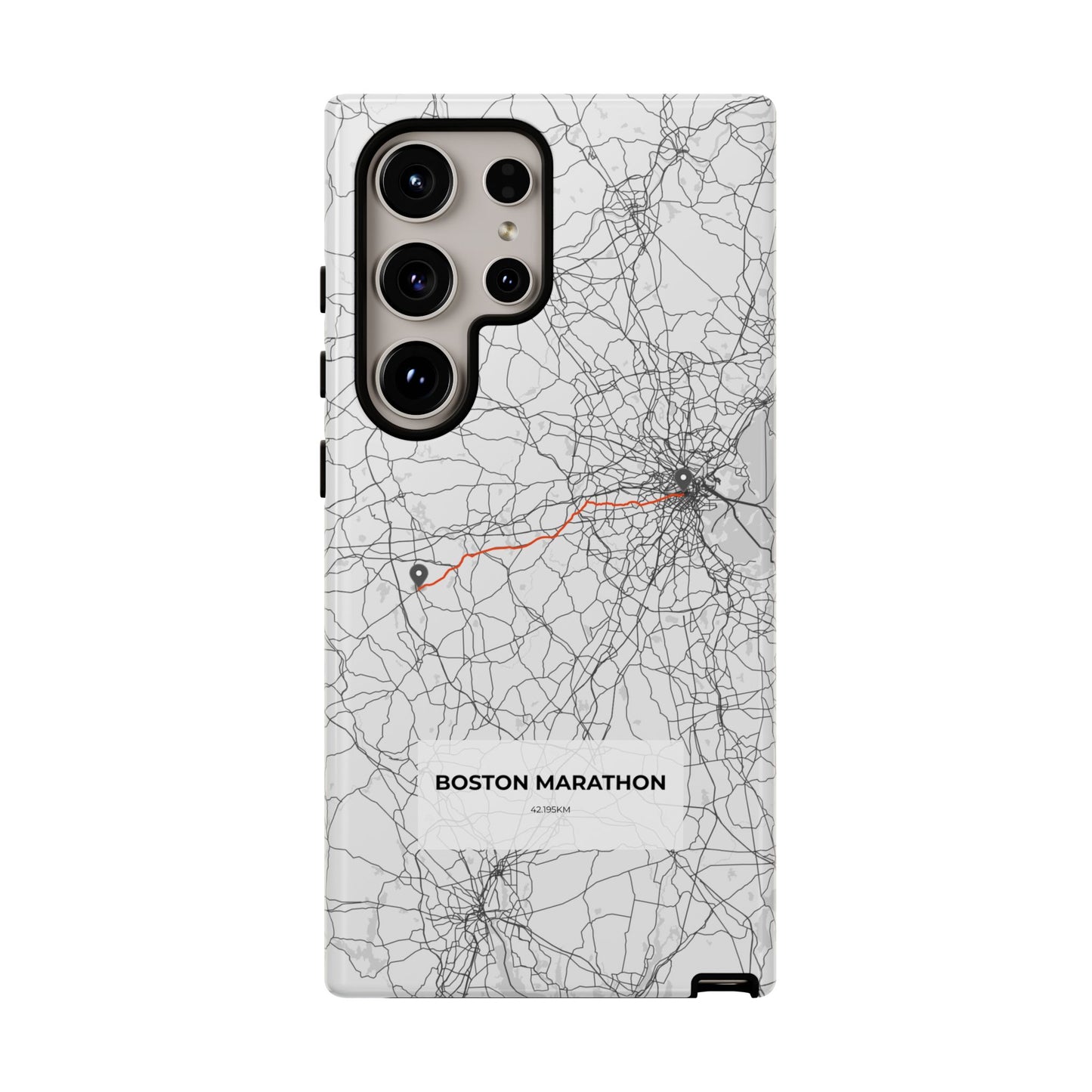 Boston Marathon Route Tough Phone Case