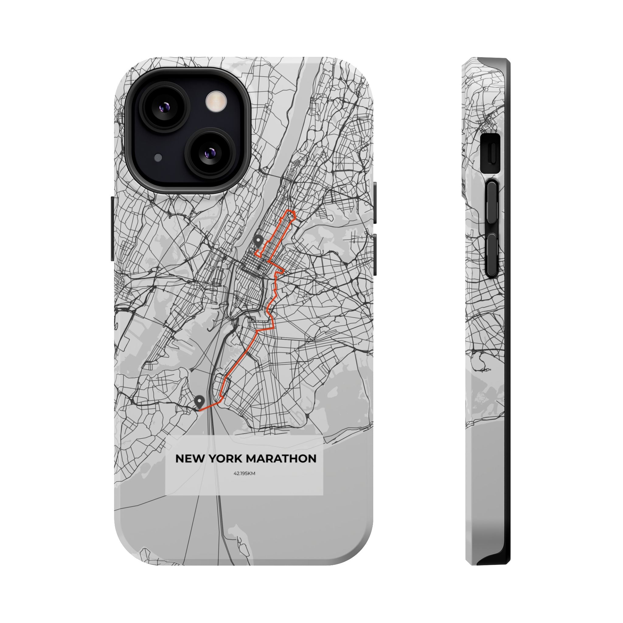 New York Marathon Route Magnetic Impact-Resistant Phone Case