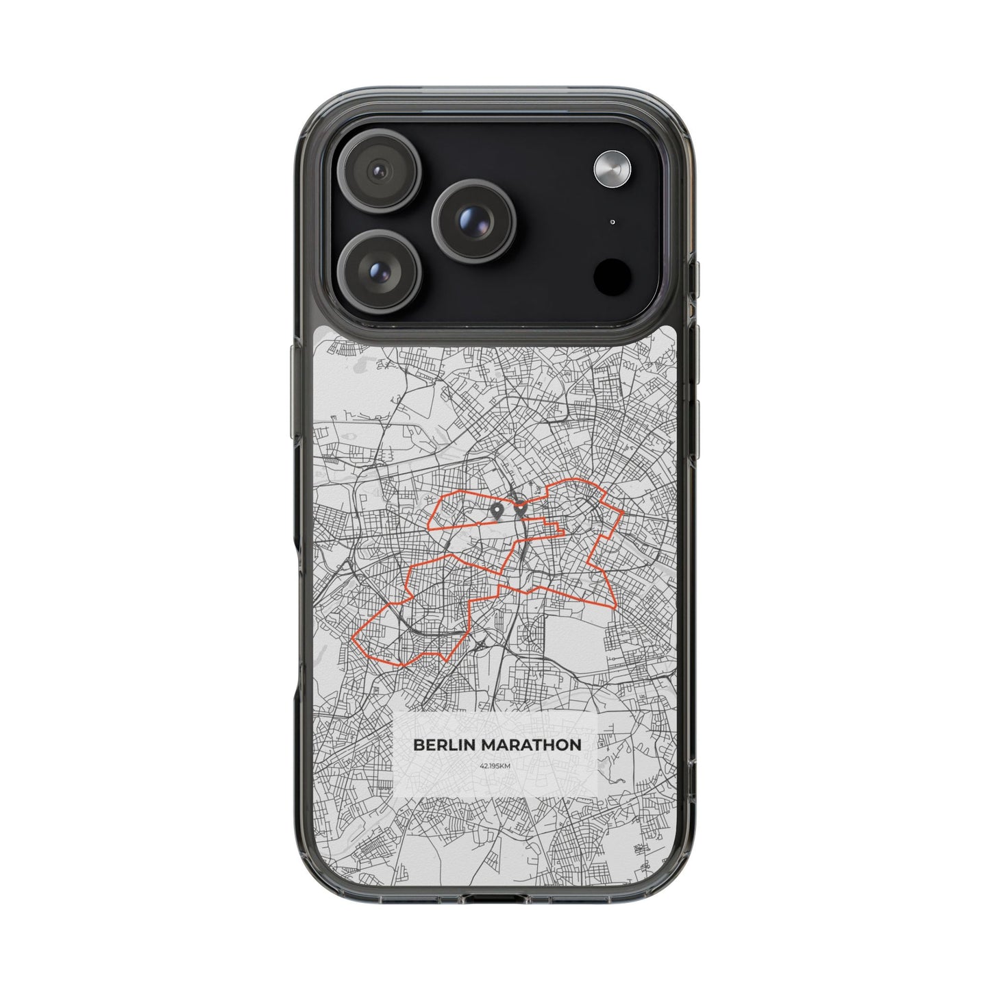 Berlin Marathon Route Clear Impact-Resistant Phone Case