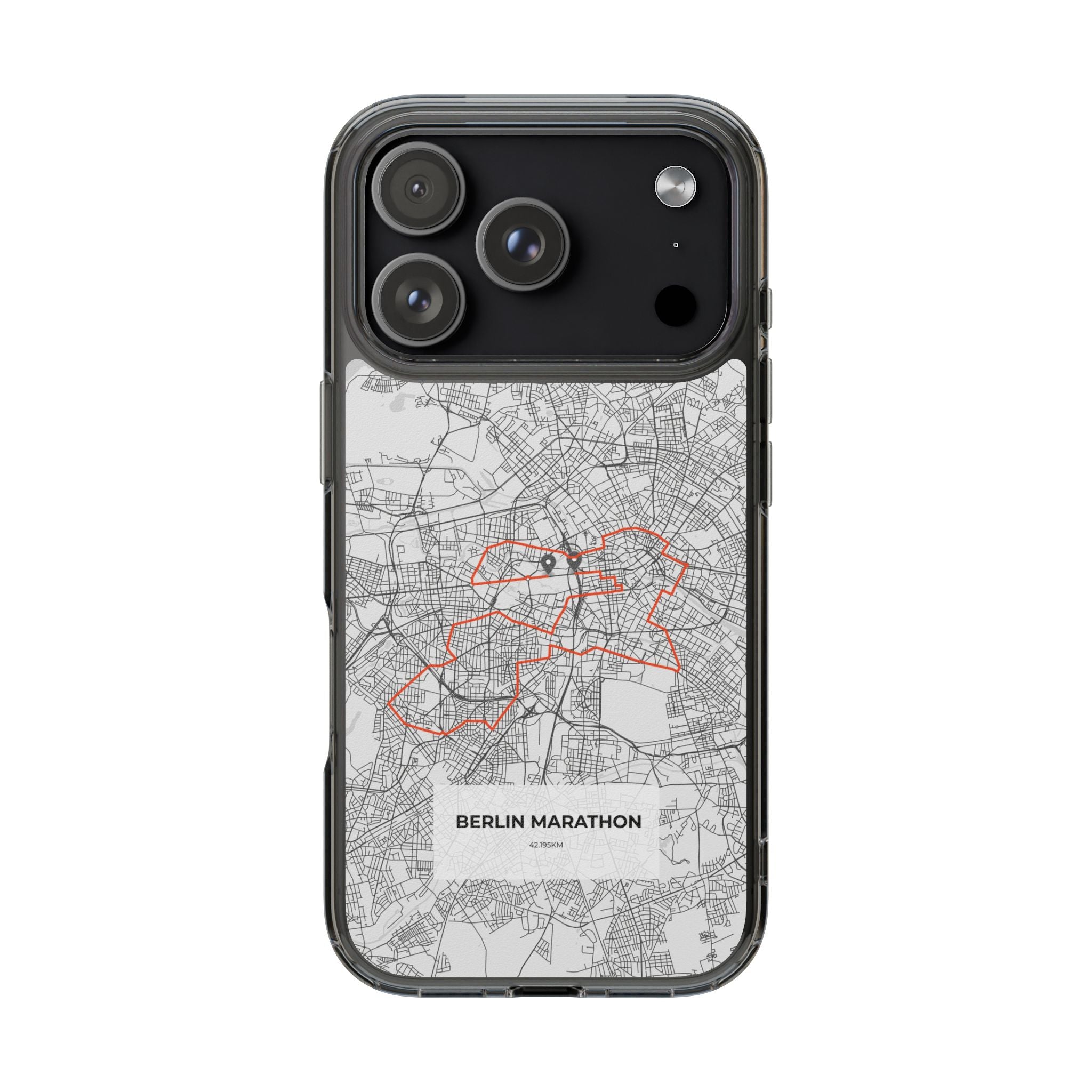 Berlin Marathon Route Clear Impact-Resistant Phone Case