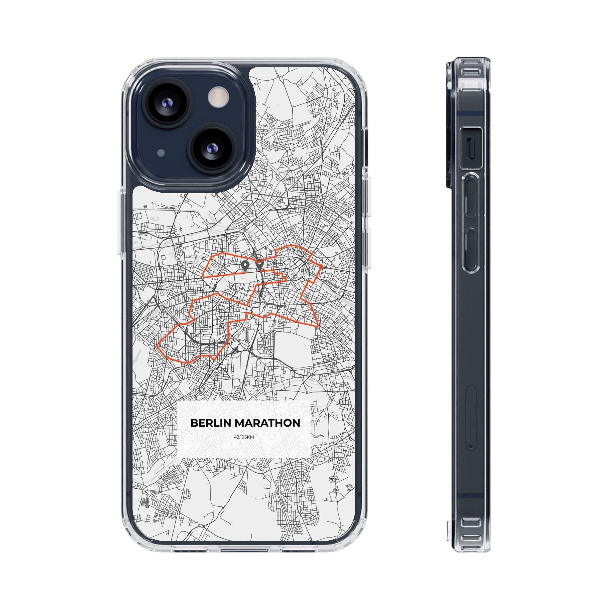Berlin Marathon Route Clear Impact-Resistant Phone Case