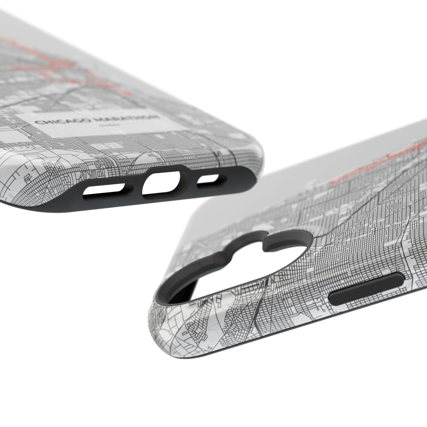 Chicago Marathon Route Magnetic Impact-Resistant Phone Case