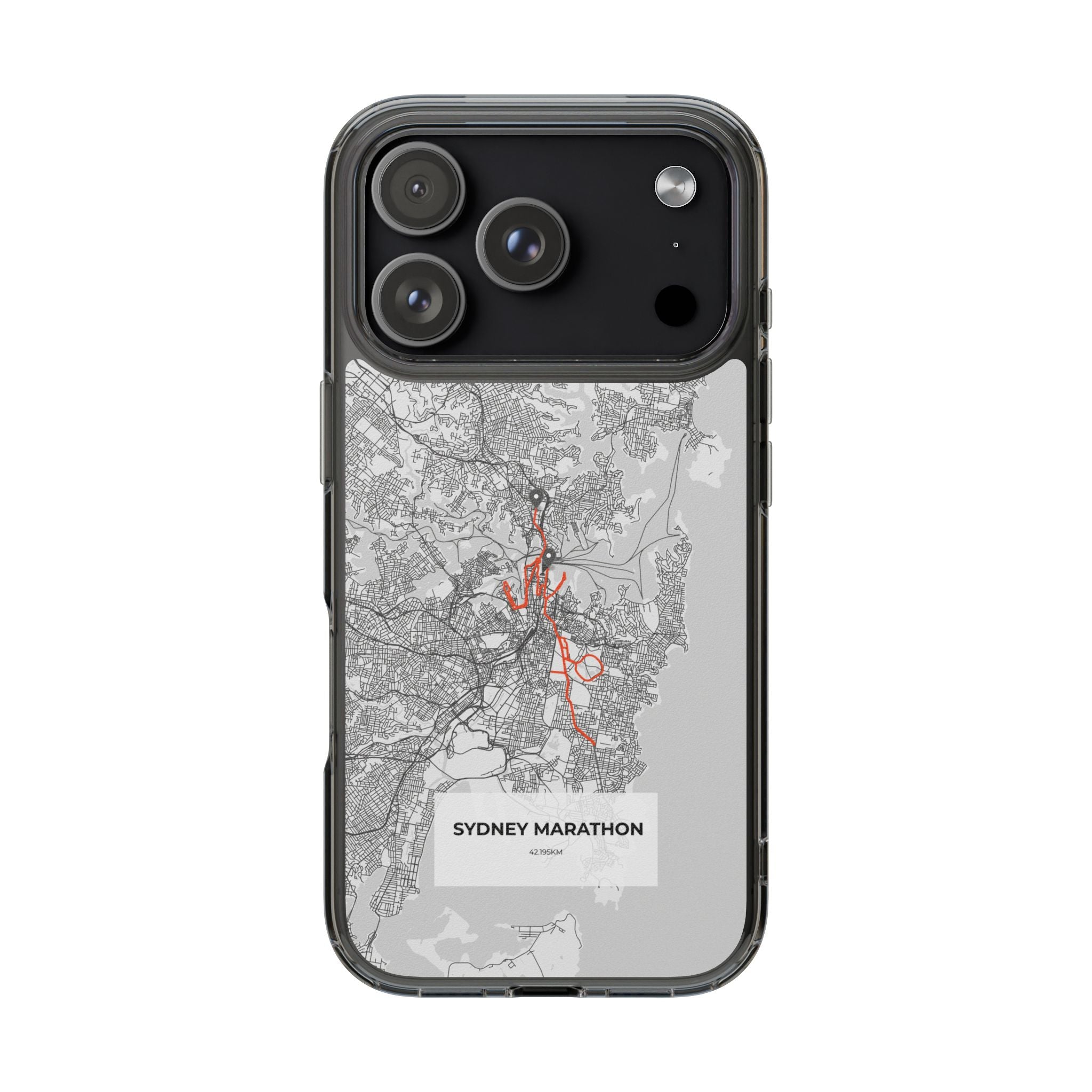 Sydney Marathon Route Clear Impact-Resistant Phone Case