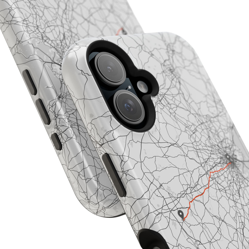 Boston Marathon Route Magnetic Impact-Resistant Phone Case