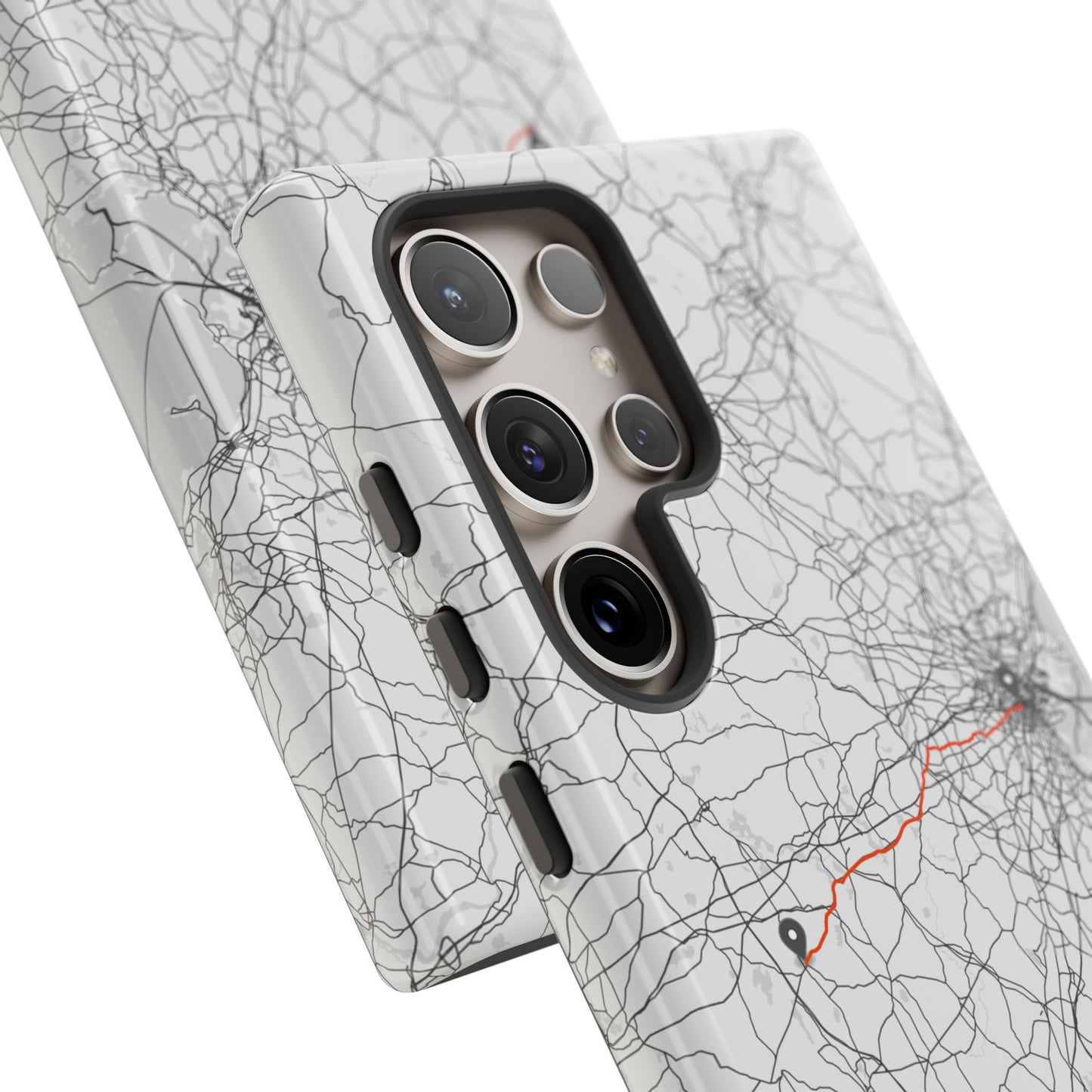 Boston Marathon Route Tough Phone Case