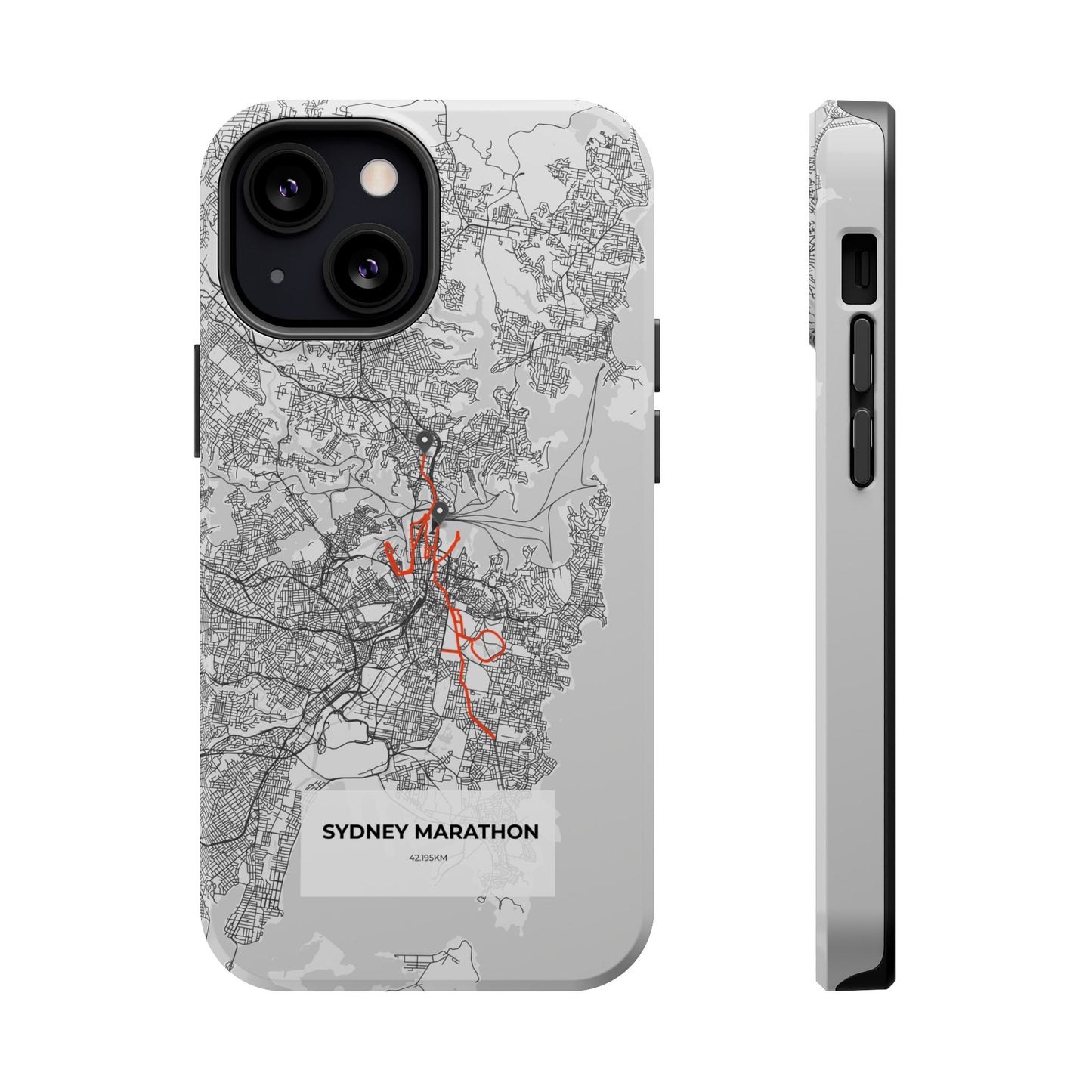 Sydney Marathon Route Magnetic Impact-Resistant Phone Case