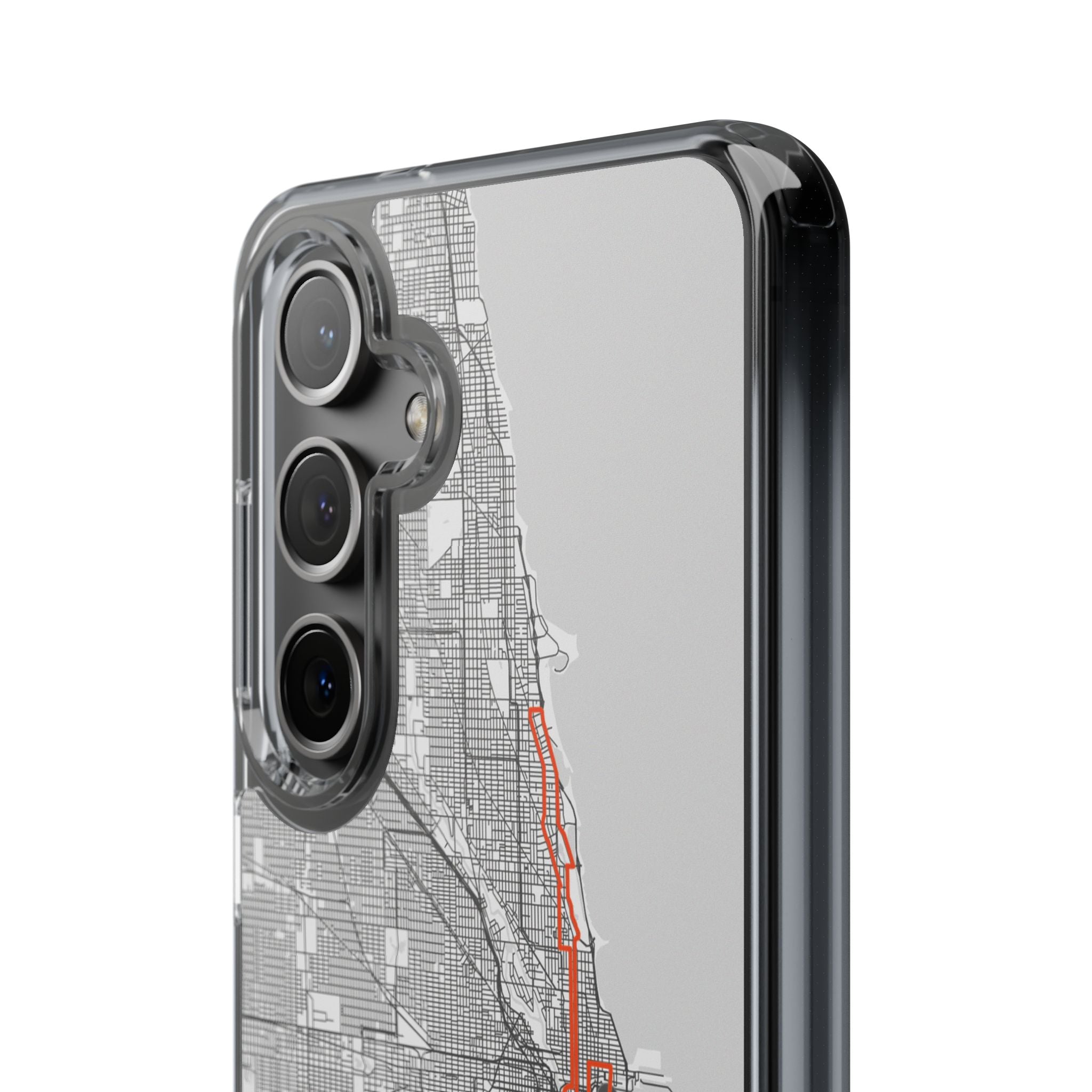 Chicago Marathon Route Clear Impact-Resistant Phone Case