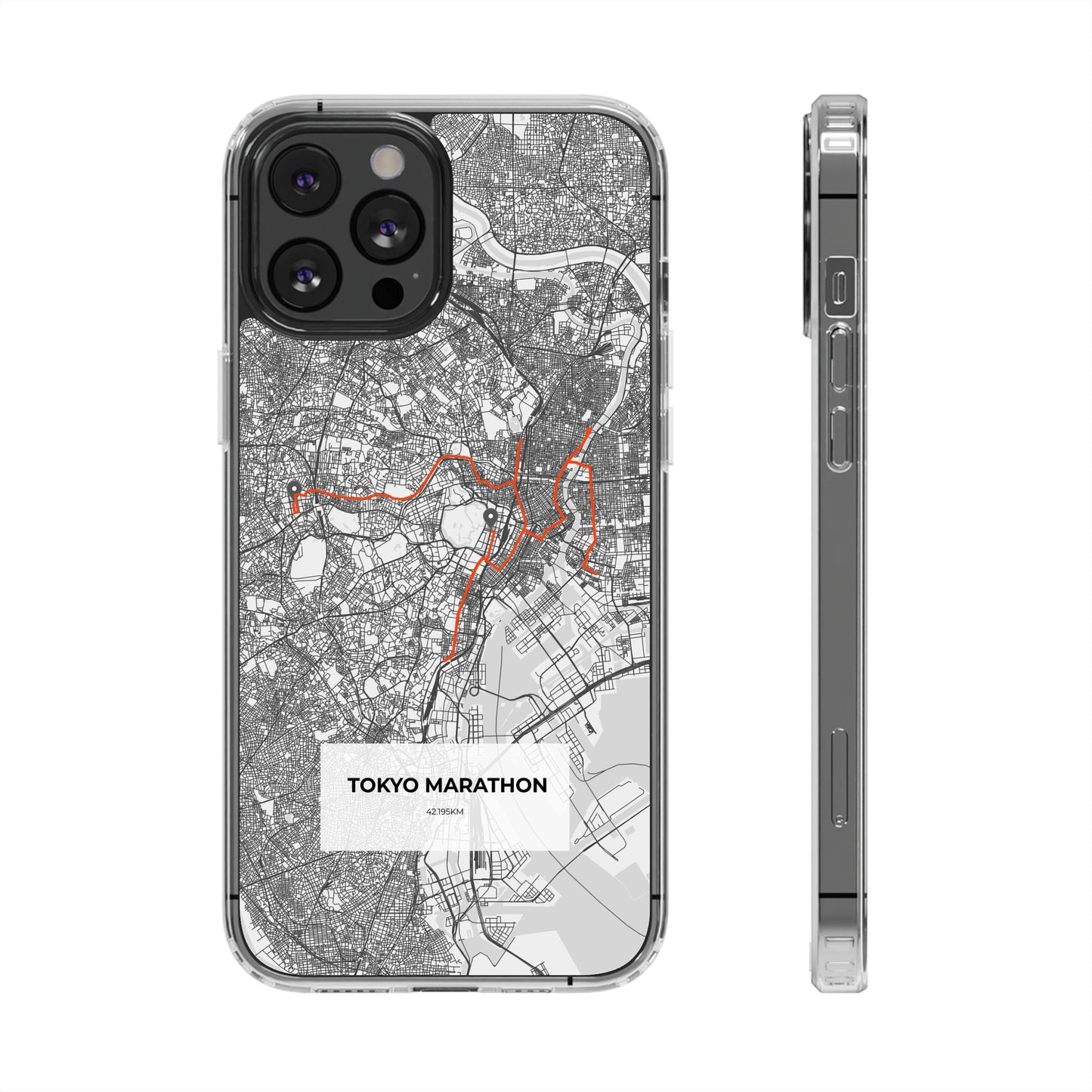 Tokyo Marathon Route Magnetic Clear Impact-Resistant Phone Case