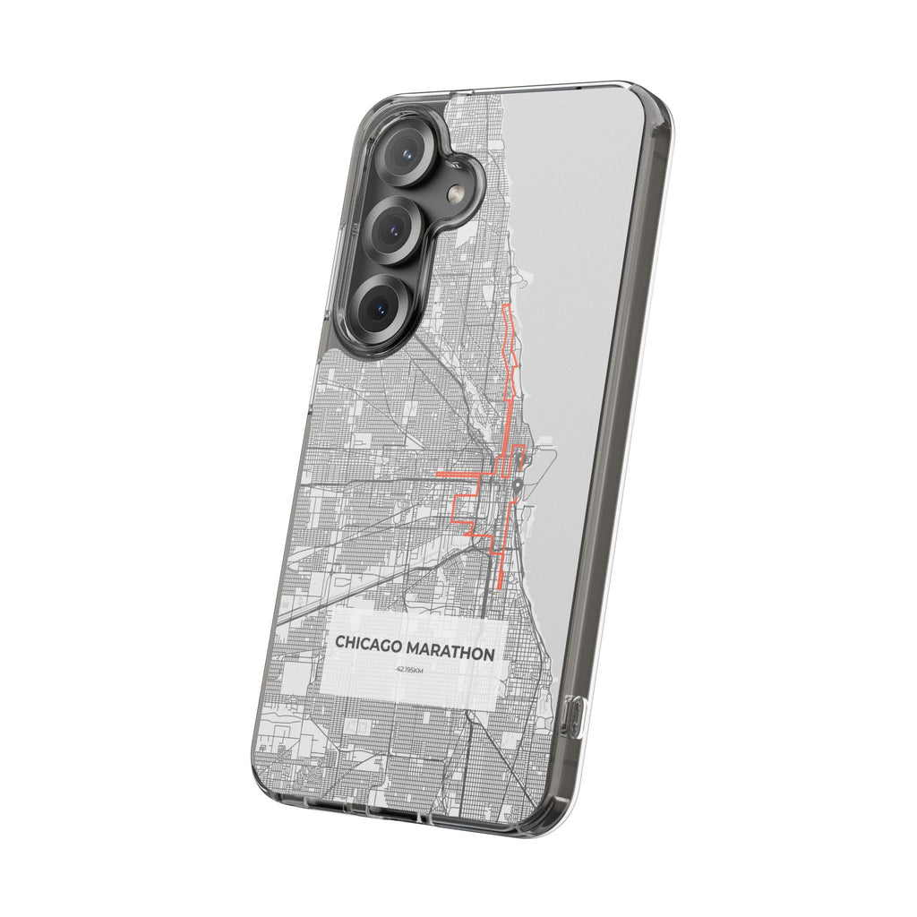 Chicago Marathon Route Clear Impact-Resistant Phone Case