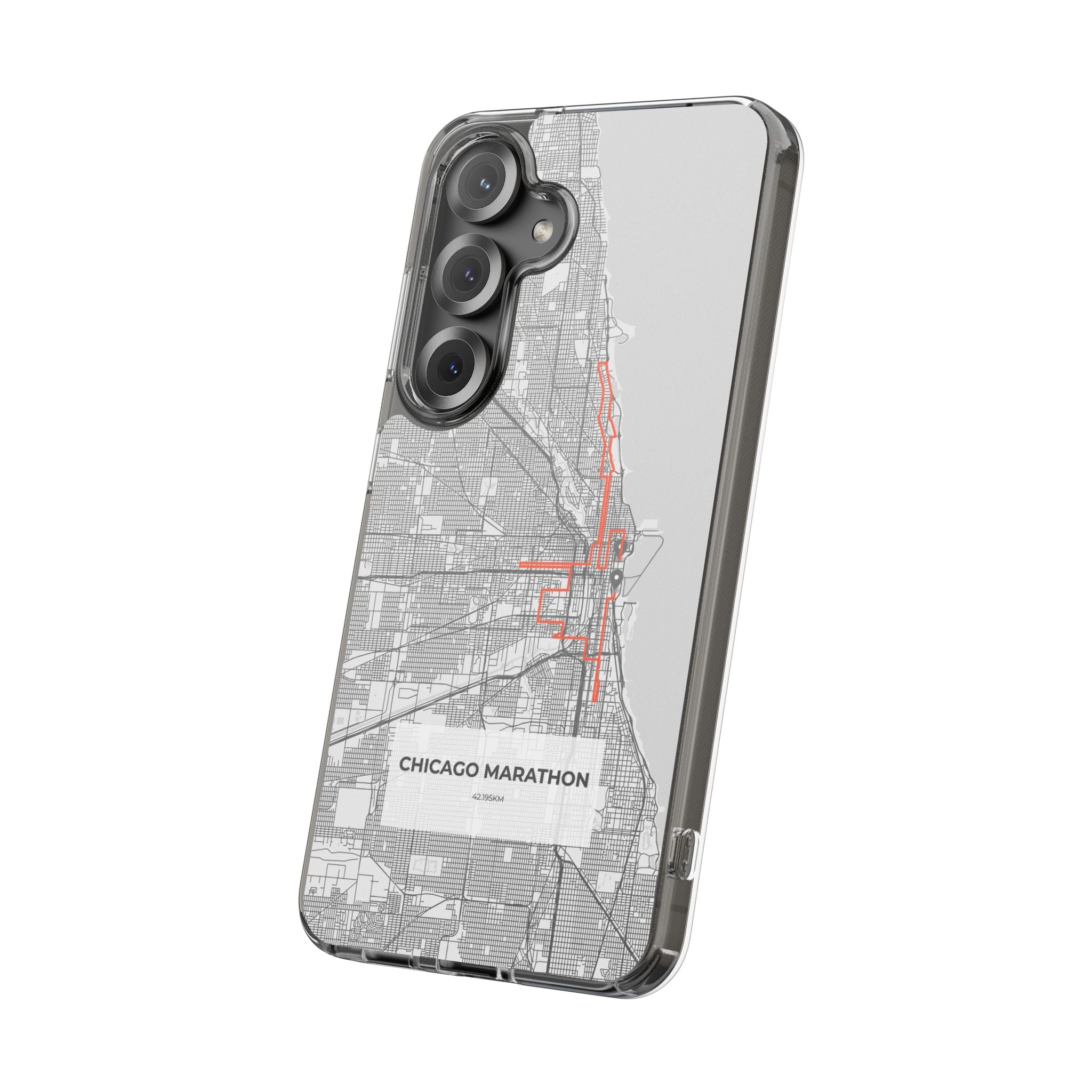 Chicago Marathon Route Clear Impact-Resistant Phone Case